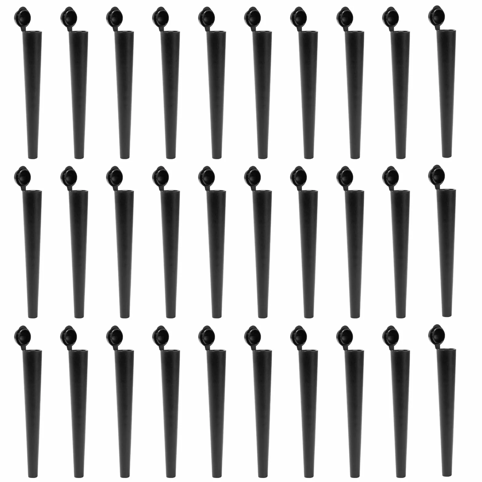 Tubos Guardar Porros Plastic Joint Tubes 120 mm Waterproof Airtight Negro