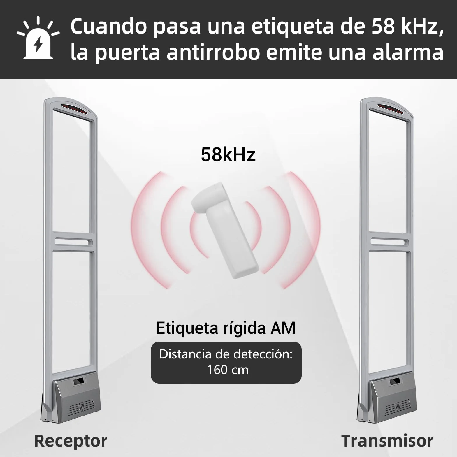 Etiquetas duras de seguridad AM-58khz mini 100 pines para ropa zapatos bolsas