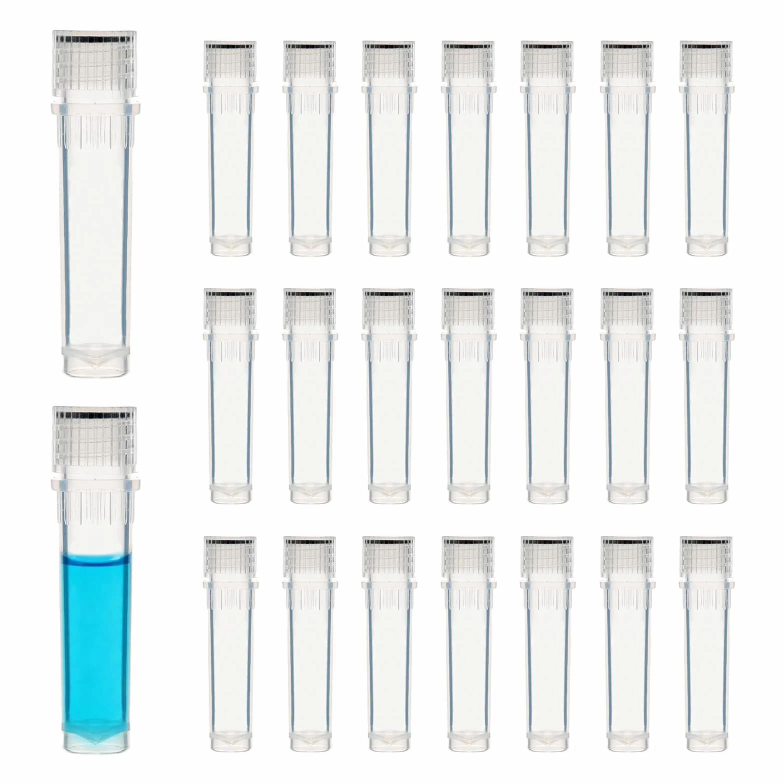 Tubos criogénicos de plástico 2,0 ml 50 unidades con código de identificación
