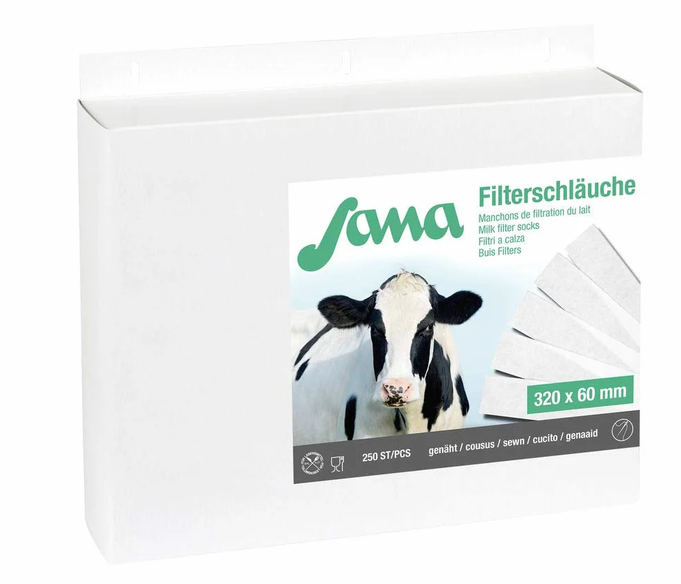 Kerbl Sana Filtro de leche 250 x 57 mm cosido 75 g 250 unidades