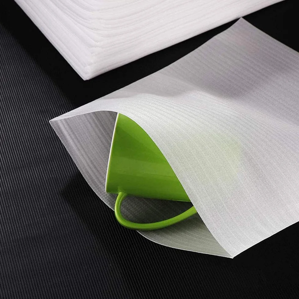 Bolsas de Embalaje de Espuma EPE Impermeable A Prueba Choques 50 Piezas para Vajilla Vasos Porcelana