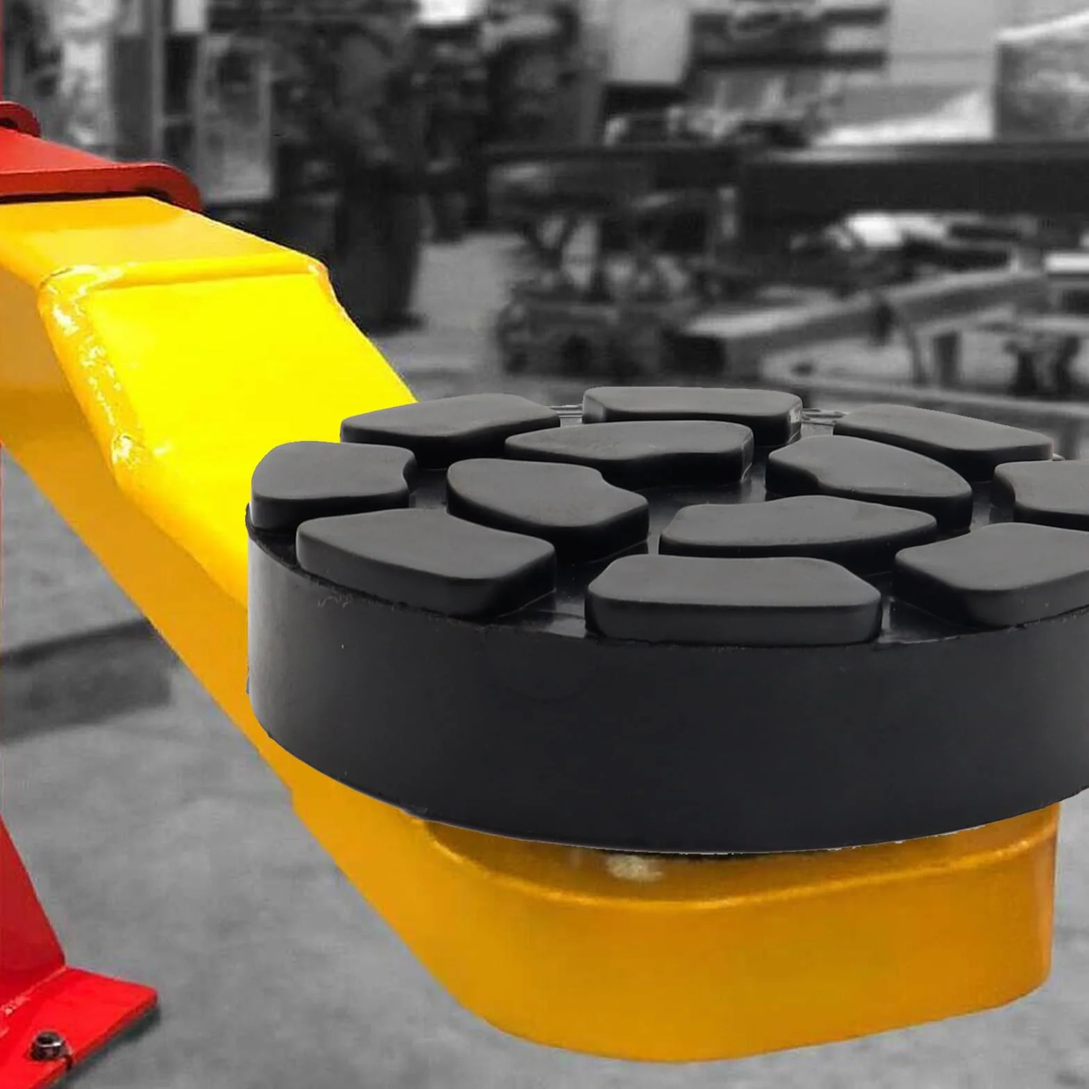 Soporte de plataforma elevadora universal de goma, 4 piezas, protege el vehículo