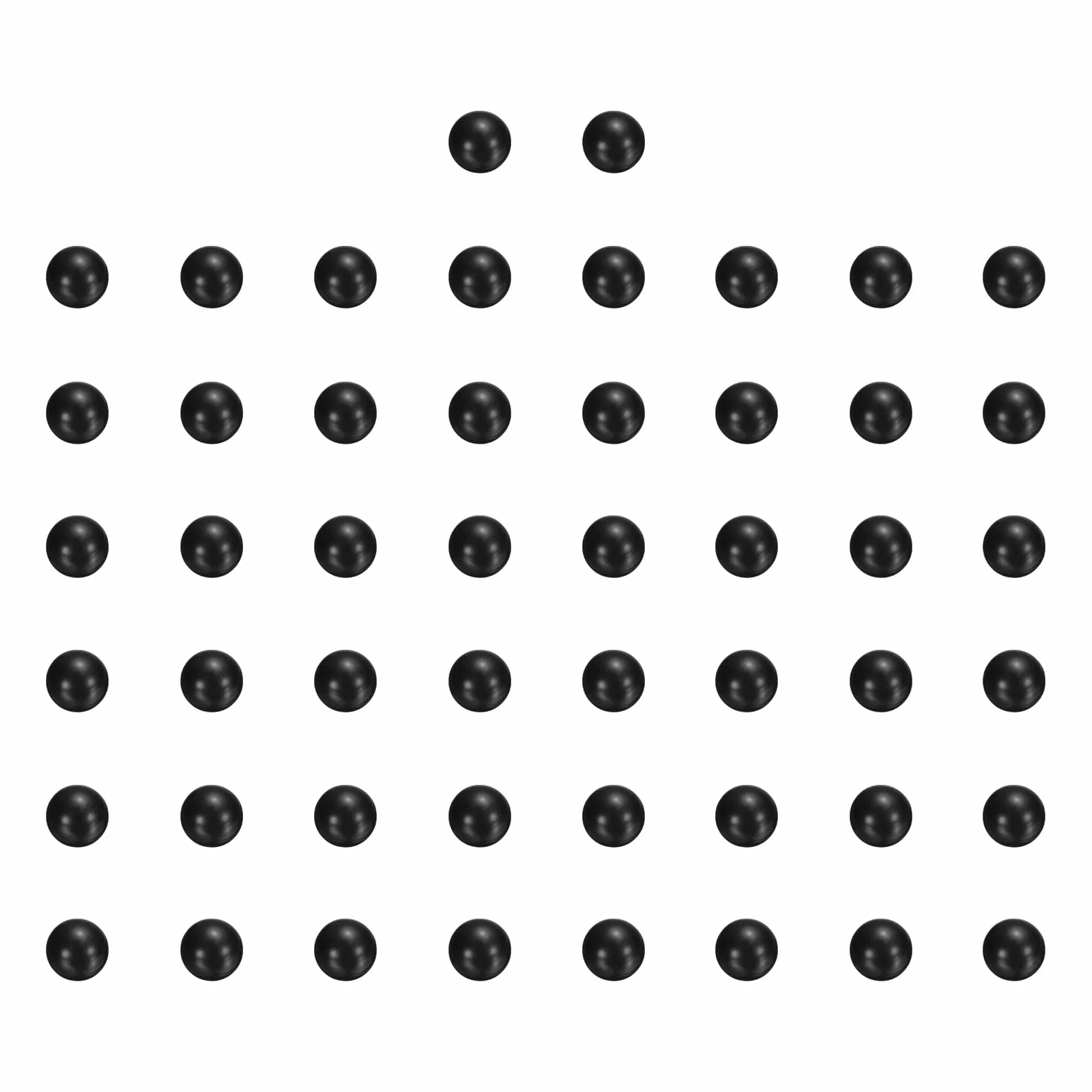 QUARKZMAN 50 Bolas de Cojinete de Plástico POM 1/4" 6.35mm G2 Negras
