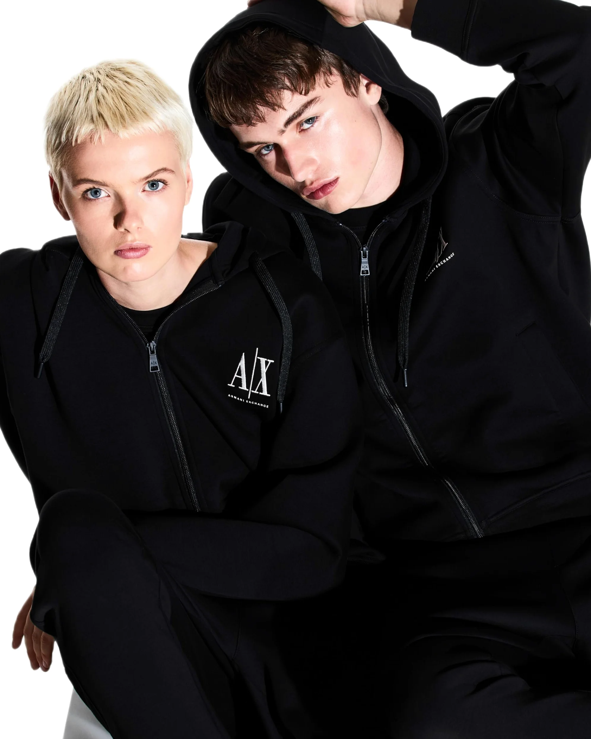 Armani Exchange Icon Project, Emboidered Logo, Full Zip Sudadera con Capucha Hombre