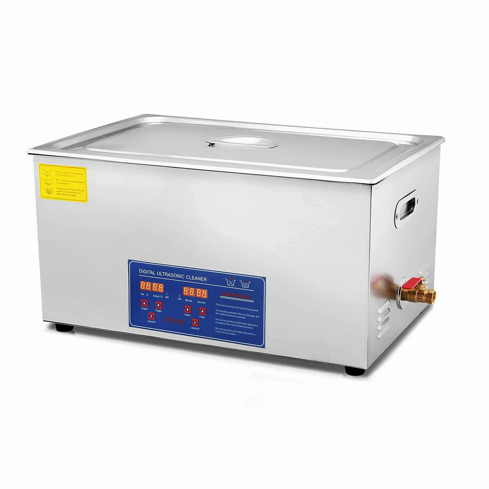 Limpiador ultrasónico con calentador y temporizador, baño digital para plata, gafas, relojes, monedas, placas de circuito