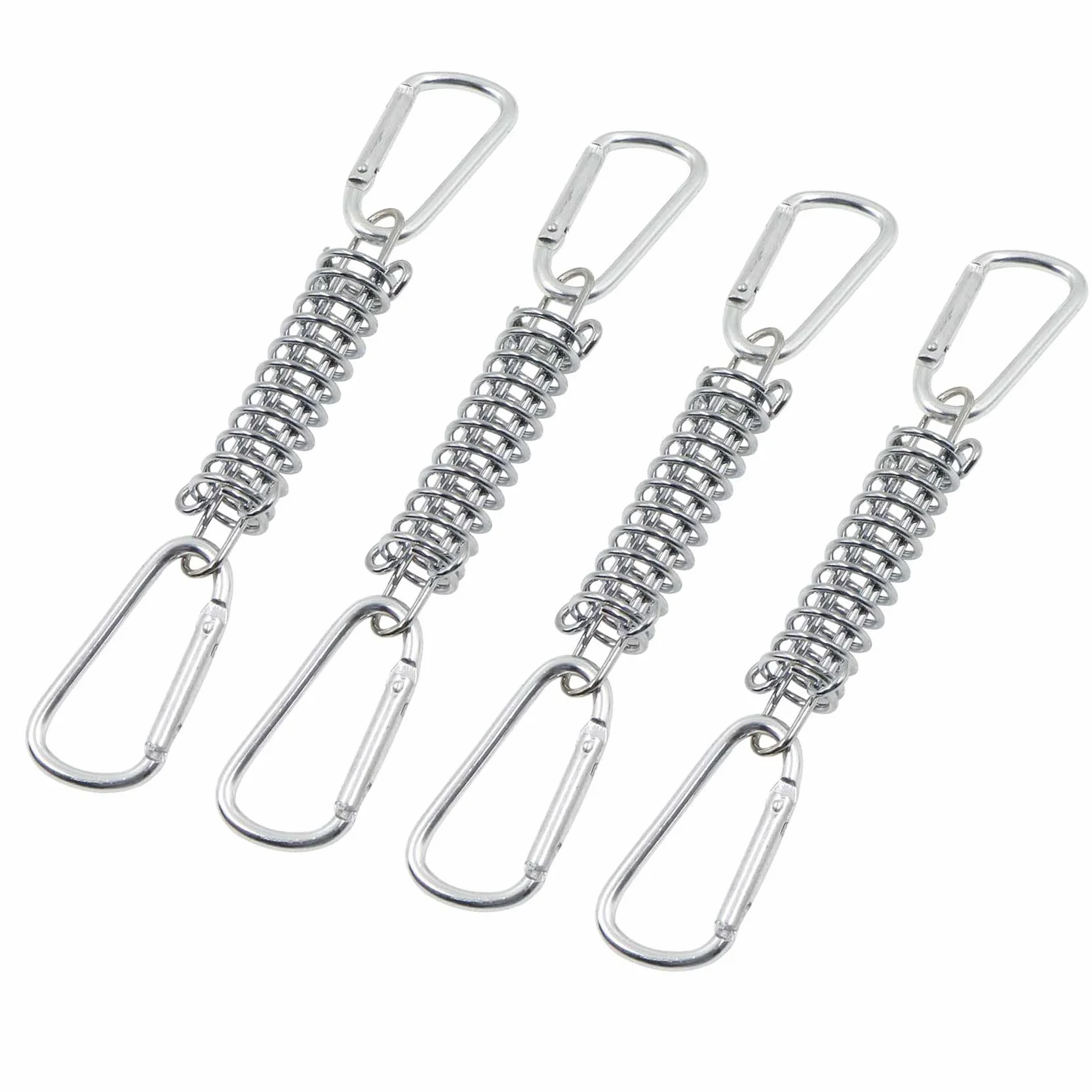 Resorte Tensión Toldo Acero Inoxidable 4 Resortes Espirales 8 Mosquetones 4 Pcs