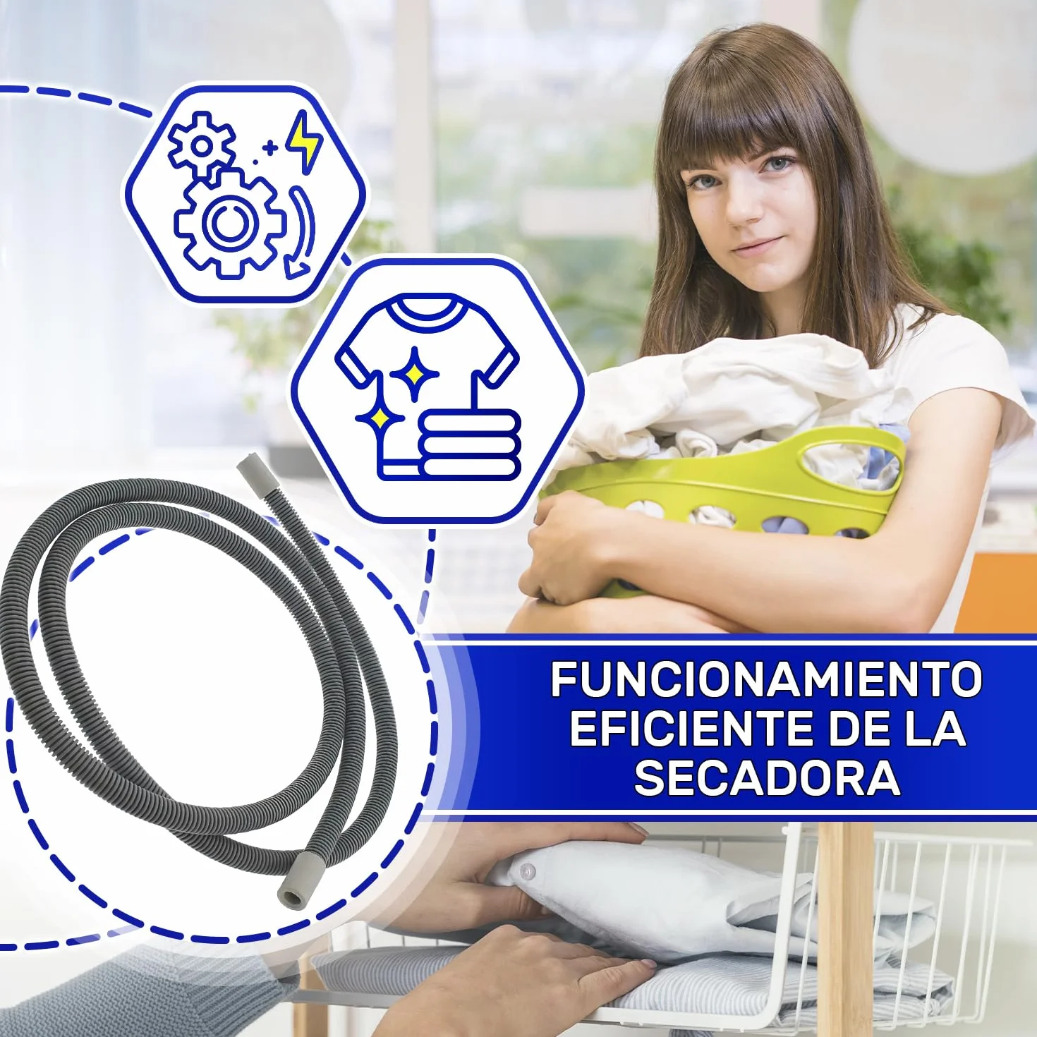 Tubo Desagüe Secadora Beko 1,6 m Original 2951260100 - MONTERAL
