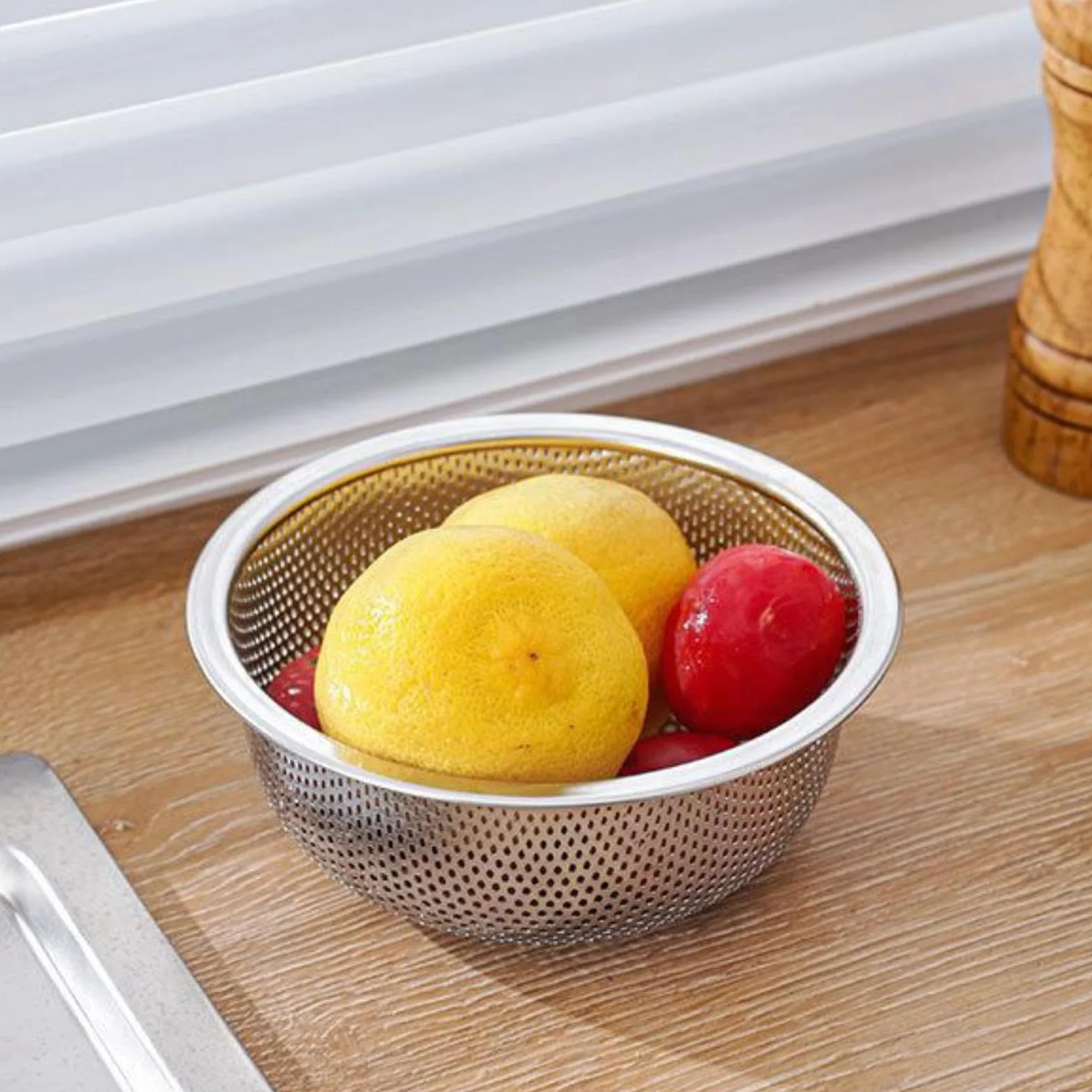 Filtro para fregadero de cocina de acero inoxidable, cesta de drenaje multifuncional antiobstrucción