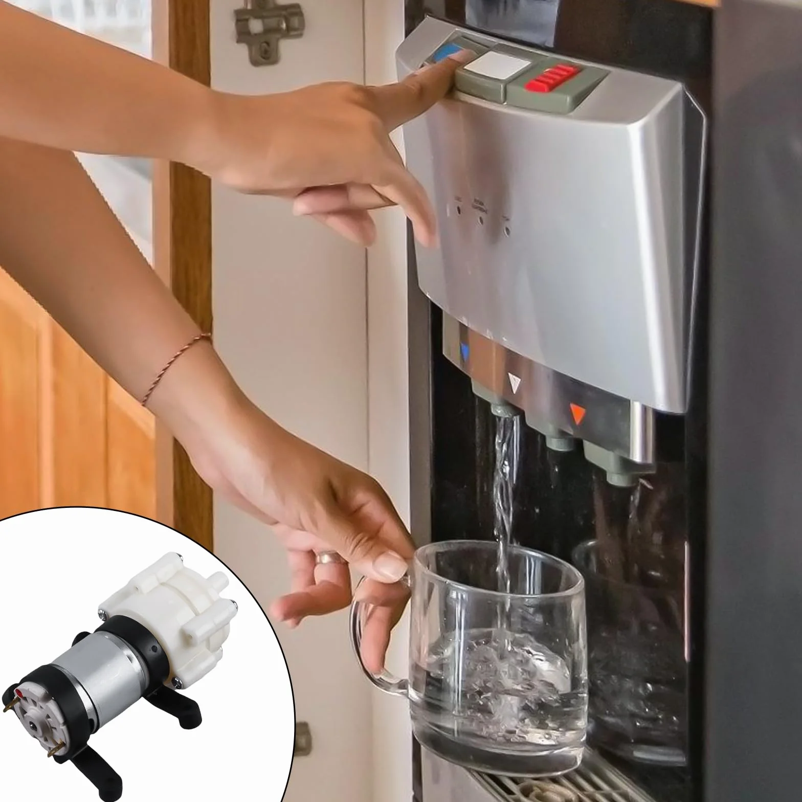 Bomba de Diafragma 12V 385 DC 1-2 l/min Autocebante para Agua