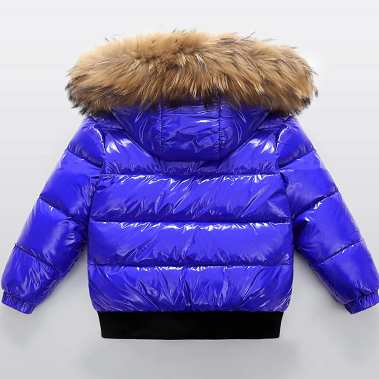 Niños Chaqueta de Plumas con Capucha de Cuello Peludo Arbigo de Invierno Niñas Abrigo Engrosada Cálida