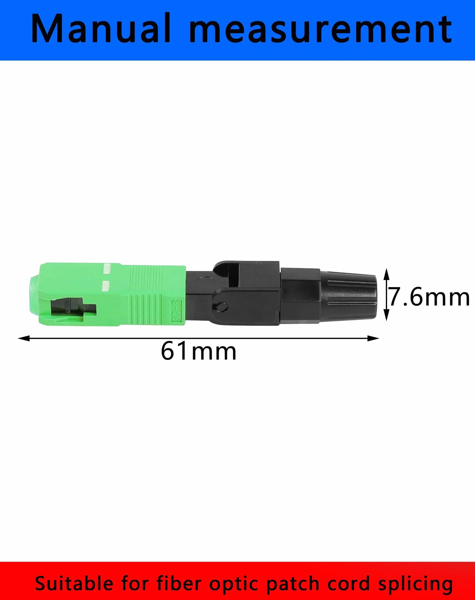 YAODHAOD Conector óptico FTTH SC APC, conector rápido de fibra óptica modo único para red CATV