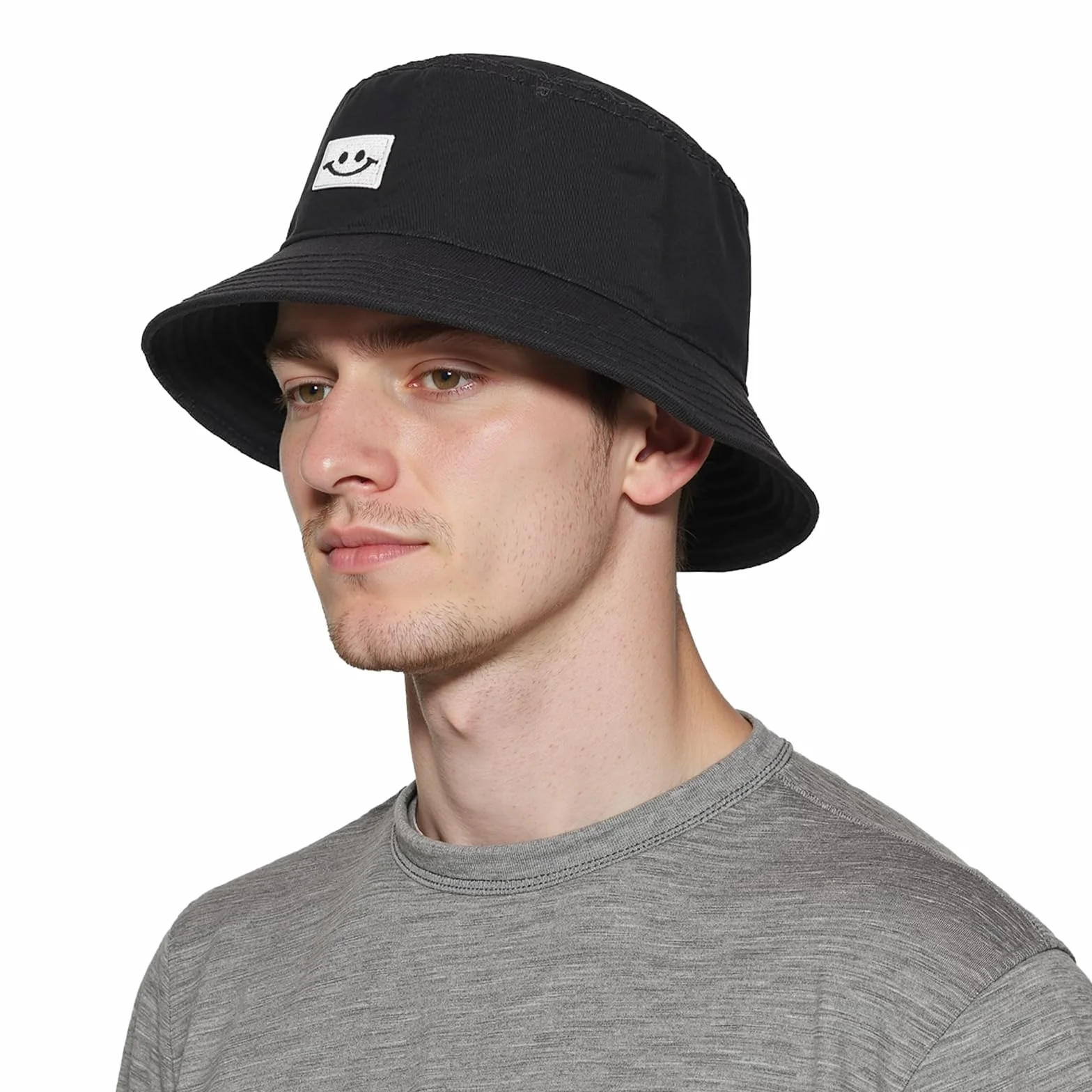 2 Piezas Gorro Pescador Hombre Mujer, Bucket Hat Algodón Plegable Sombrero de Cubo Verano Sombrero de Pesca Sombrero de Sol de Playa para Excursionismo Cámping Viaje Senderismo (Negro, Blanco)