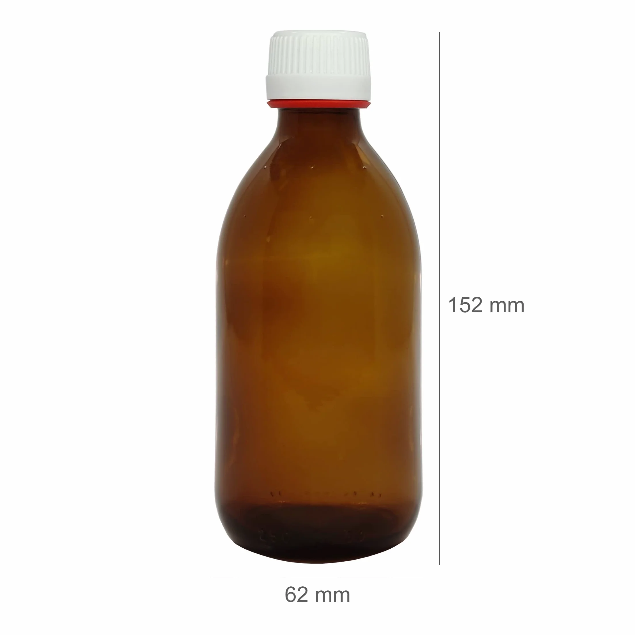 Botella de vidrio ámbar 250 ml cierre hermético tapón rosca 6 unidades
