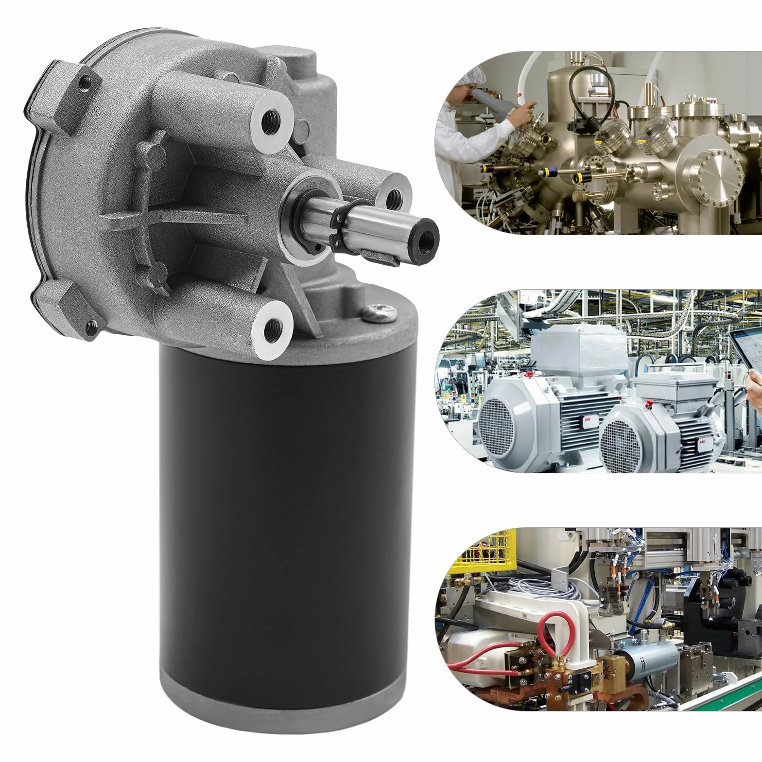 Motor de engranaje de 24 V CC, 45 W, alto par, limpiaparabrisas, engranaje síncrono eléctrico