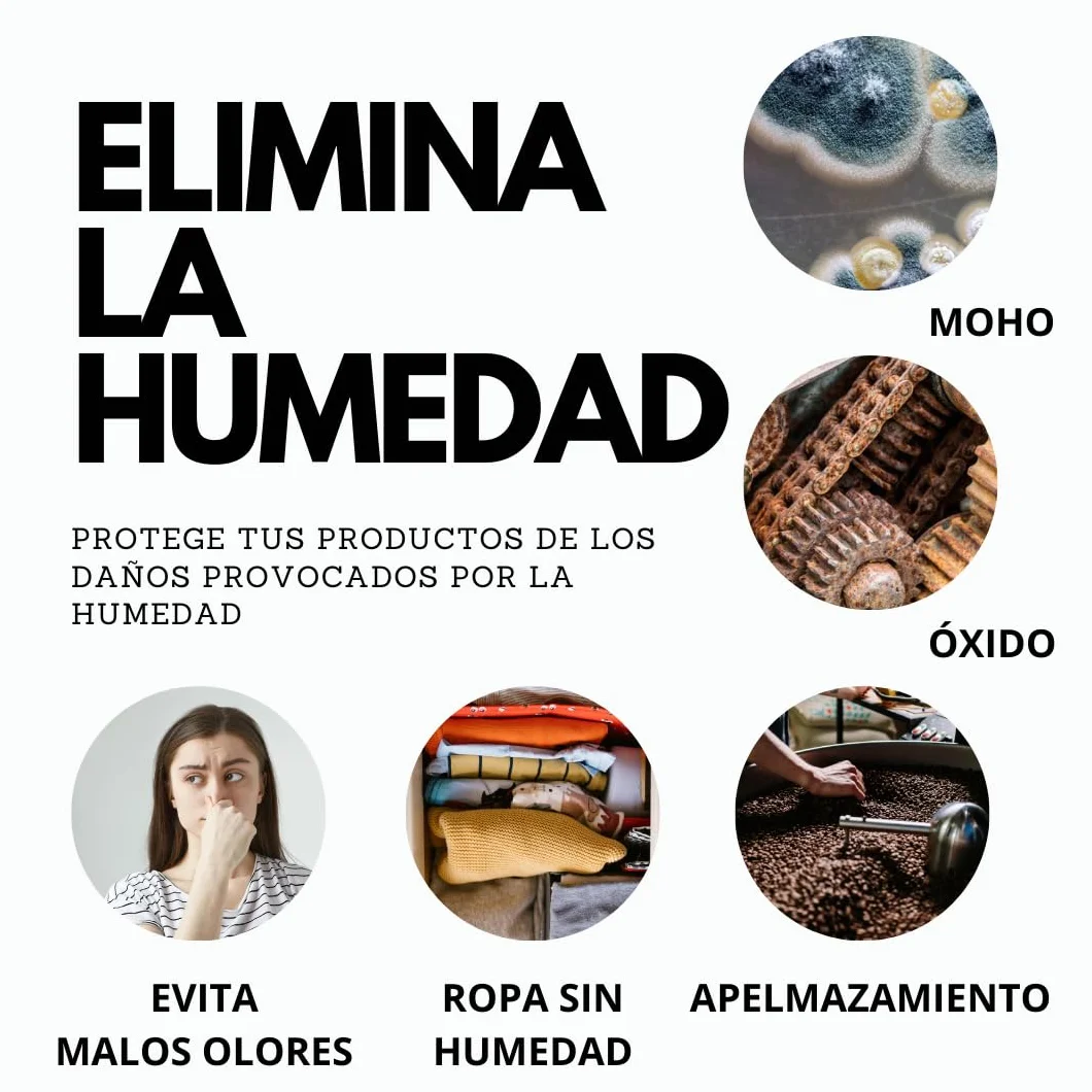 Gel de sílice naranja y blanco 3–5 mm Indicador de saturación Absorbedor de humedad Reutilizable Libre de DMF No tóxico Bolitas desecantes Antihumedad Pack 2 x 1 KG