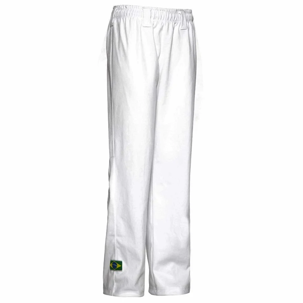 Auténticos Brasileños Capoeira Artes Marciales Pantalones - Unisex/Infantil (Blanco)