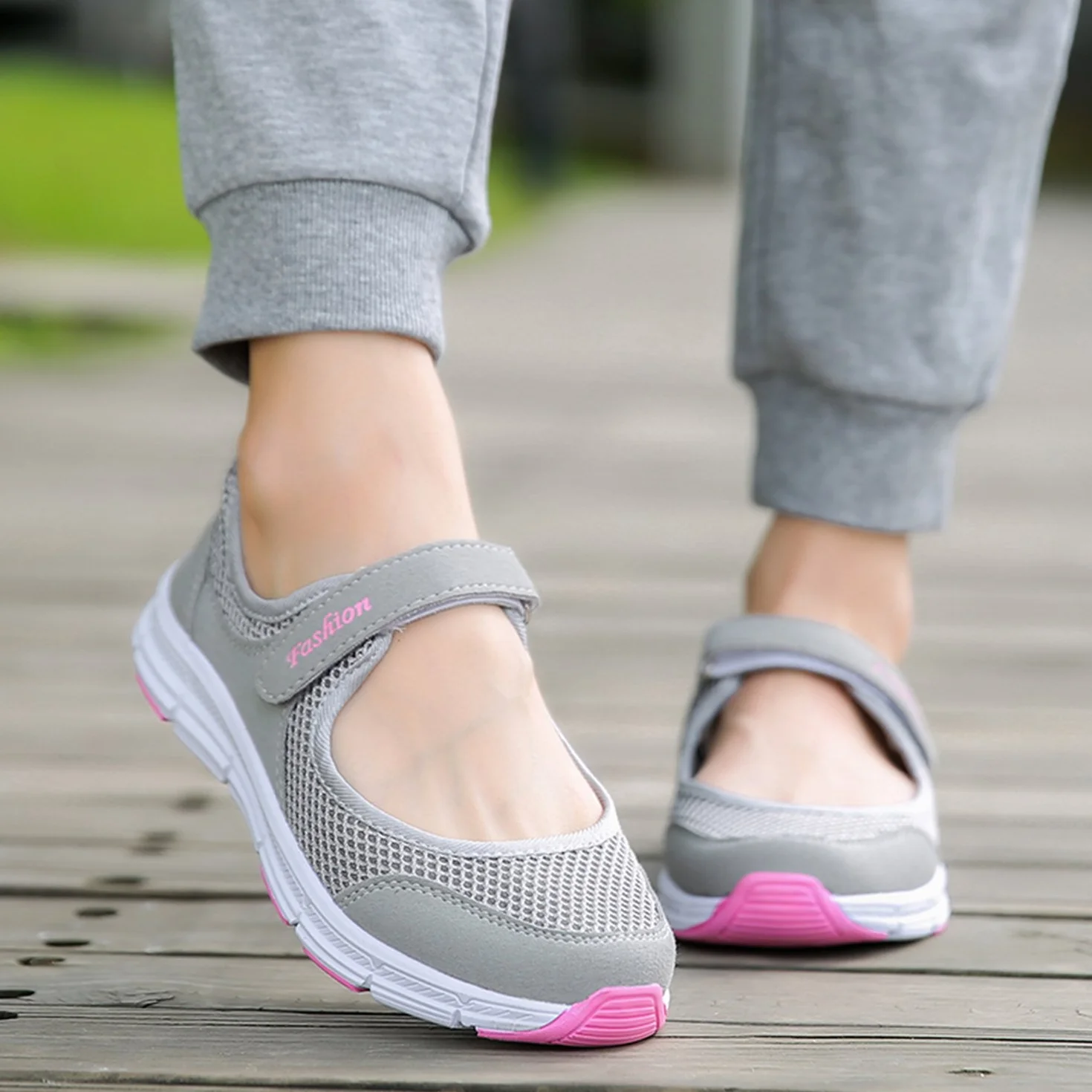 Zapatos de Enfermera de Trabajo cómodos para Mujeres Antideslizantes Transpirables amortiguadores para Caminar Fitness ortopédico Zapatos de Baile Ligeros Zapatos para Caminar nórdicos
