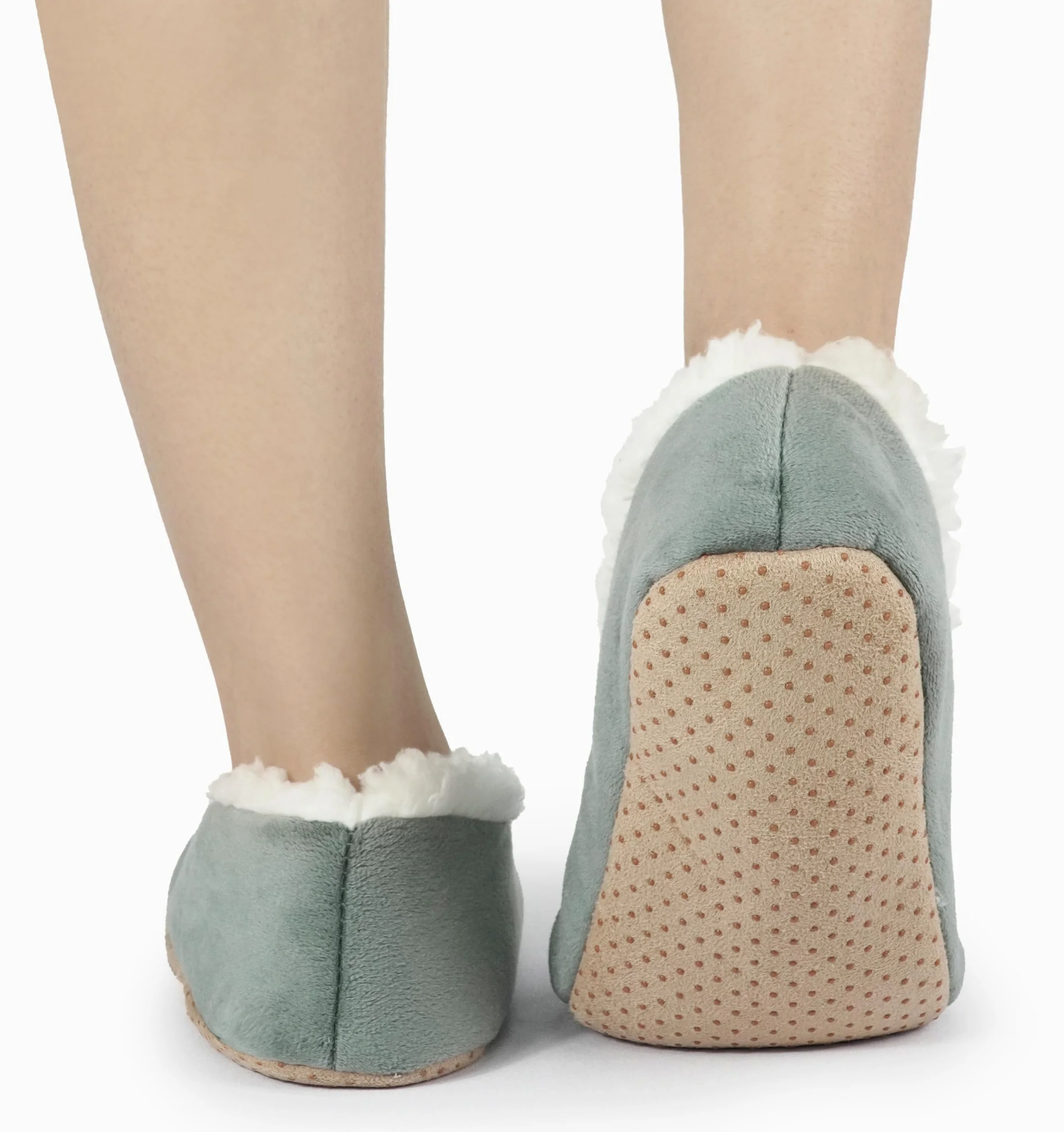 BenSorts Calcetines peludos para mujer, divertidas pantuflas de casa con empuñaduras