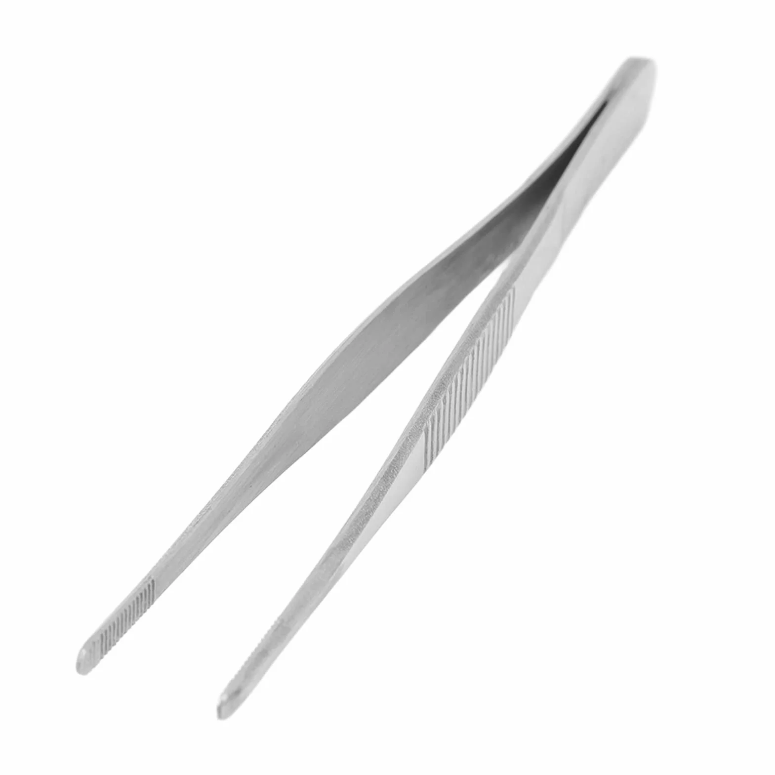 Pinzas médicas de acero inoxidable 5,5 pulgadas 14 cm punta recta dentada antideslizante