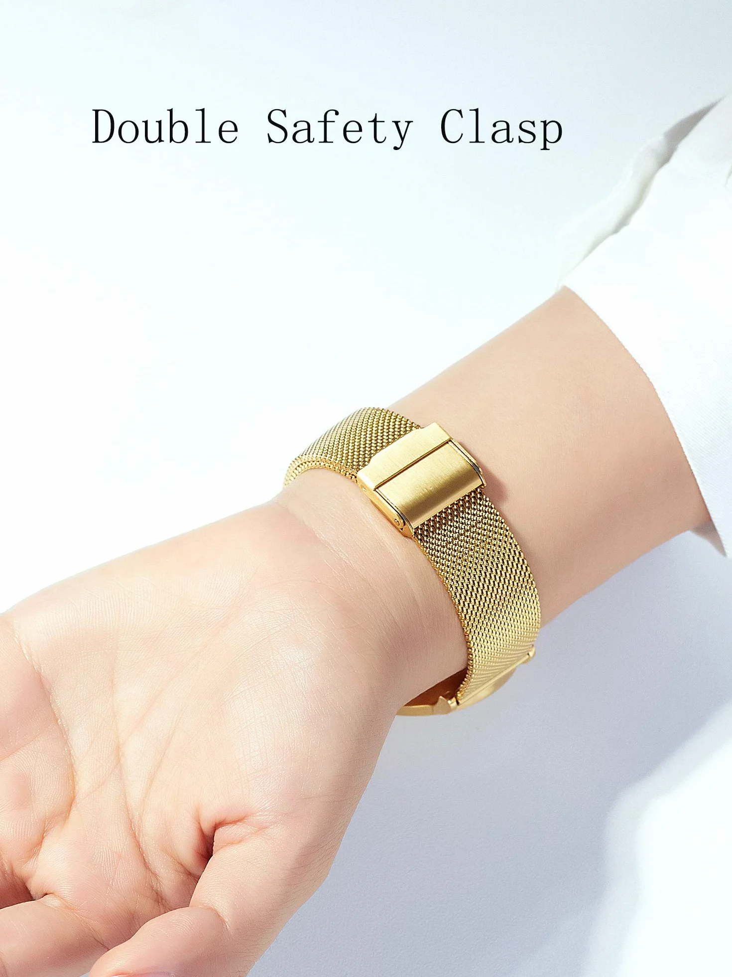 HANNAH MARTIN Reloj de Cuarzo para Mujer Banda Malla Acero Inoxidable Ultra Delgado