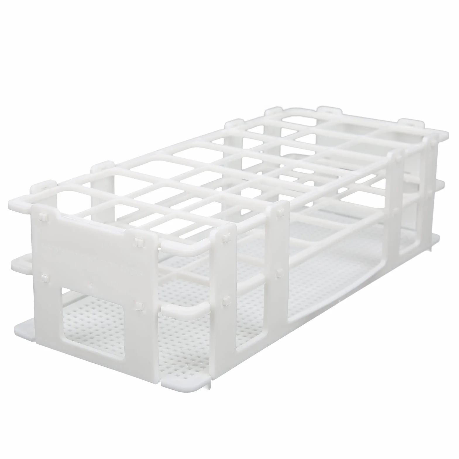 Gradilla para Tubos de Ensayo 30 mm x 21 Orificios Plástico Desmontable Laboratorio