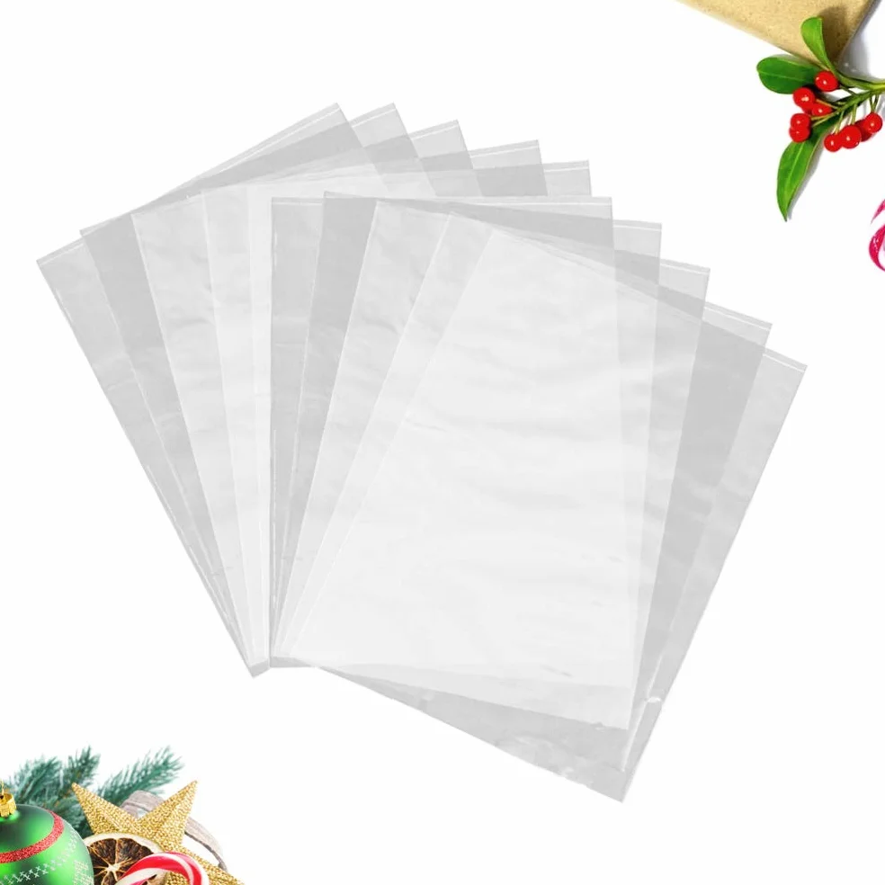 HEALLILY Bolsas Retráctiles Transparentes PVC 100 Unidades 9.84x11.11 Pulgadas Envoltura Termoretráctil
