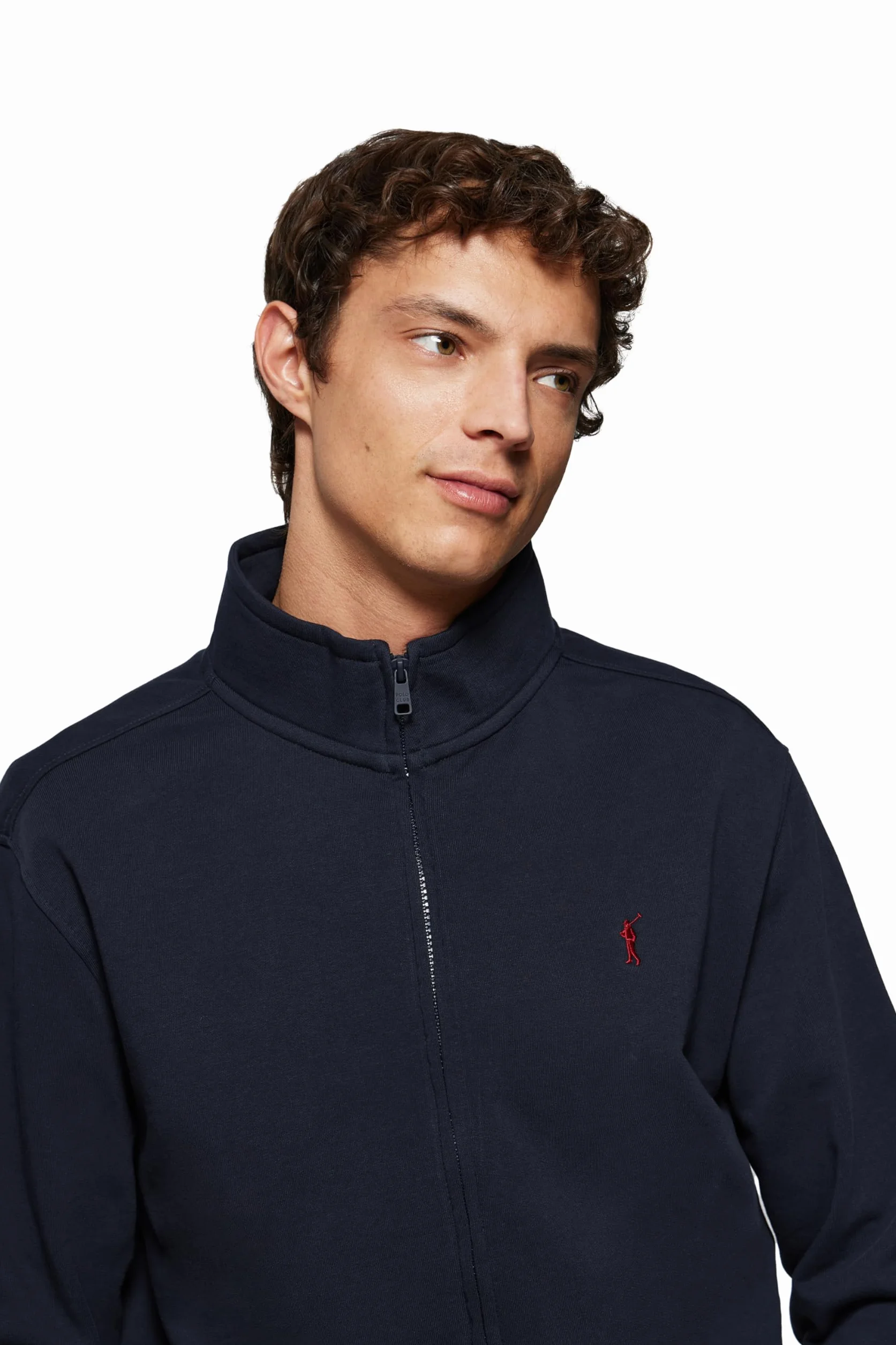 Polo Club Sudadera Hombre Sin Capucha y con Cierre de Cremallera - 100% Algodón - Zipper Neck Sweatshirt Men