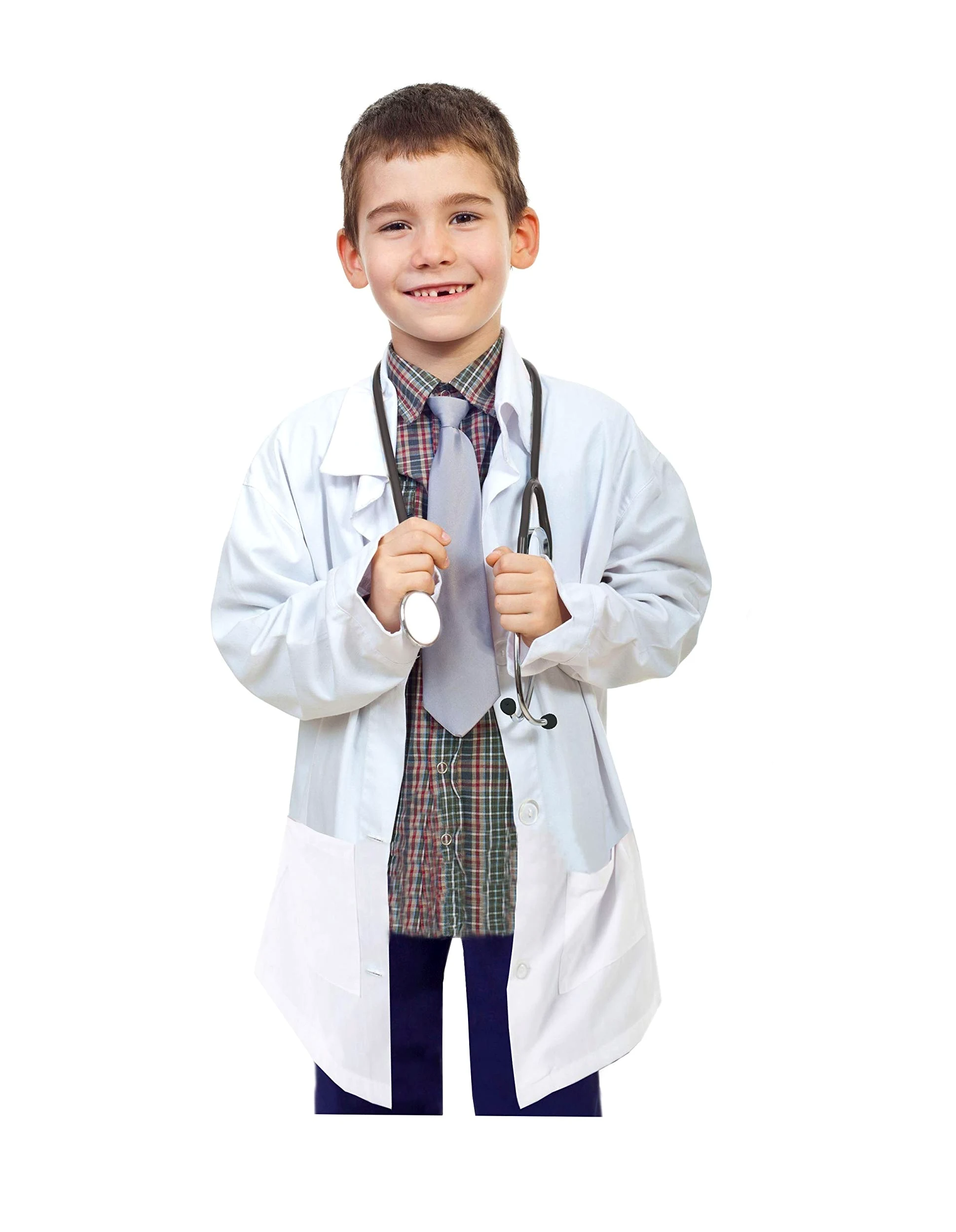 Natural Uniforms niño Bata de laboratorio 4 12pk blanca