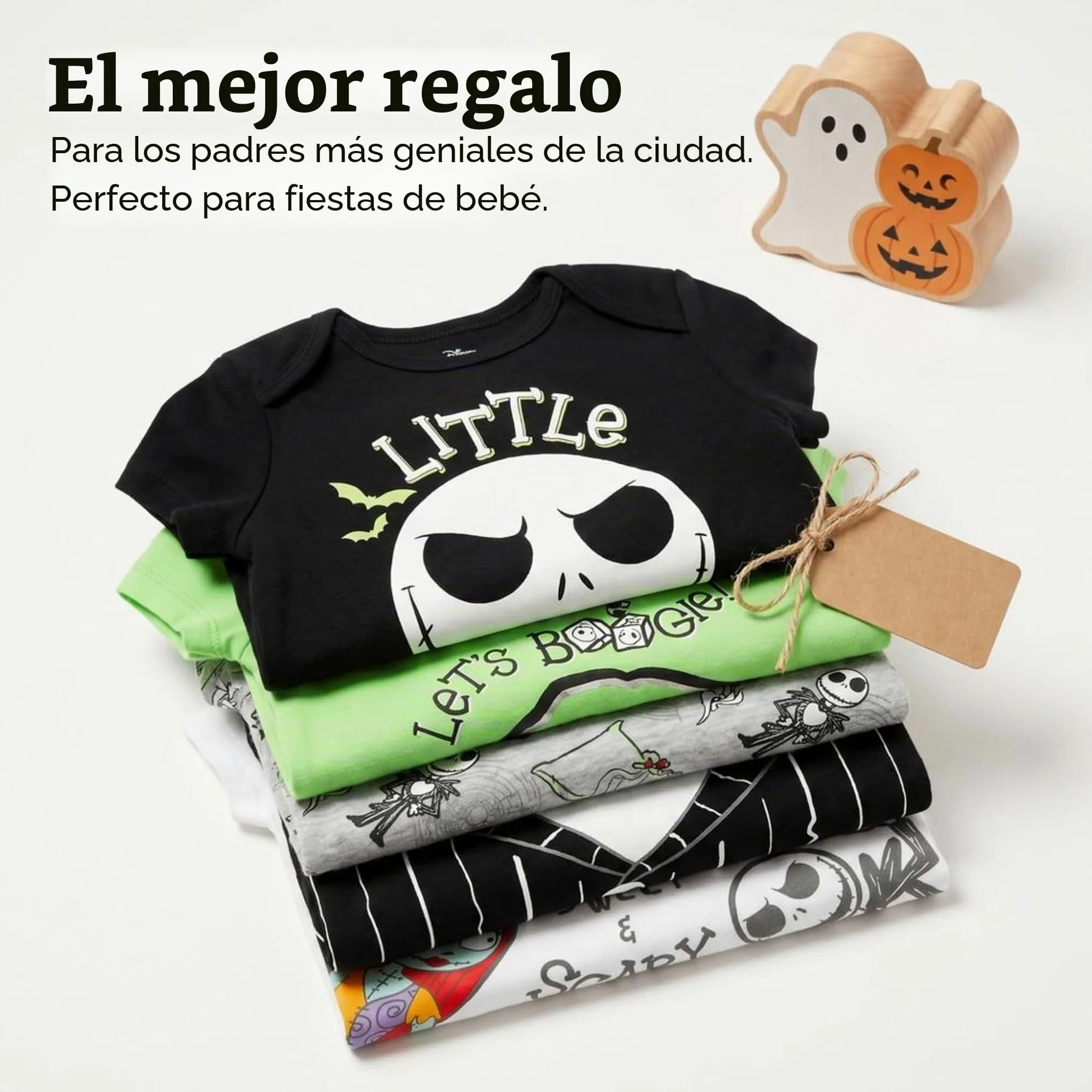 Disney Nightmare Before Christmas Jack Skellington Sally Newborn Baby Boys 5 Pack Bodysuits Multi Newborn