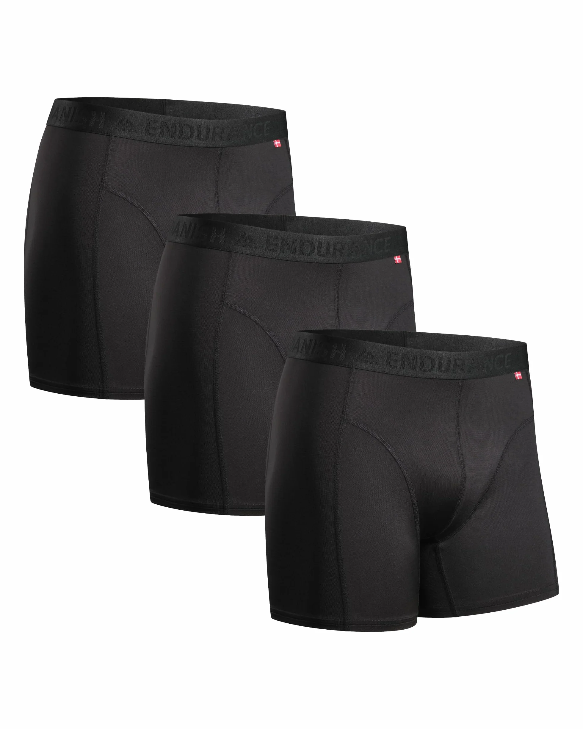 DANISH ENDURANCE Calzoncillos Hombre Boxer Deportivos, Ajustados y Transpirables, Ropa Interior Deportiva Hombre, Pack de 3