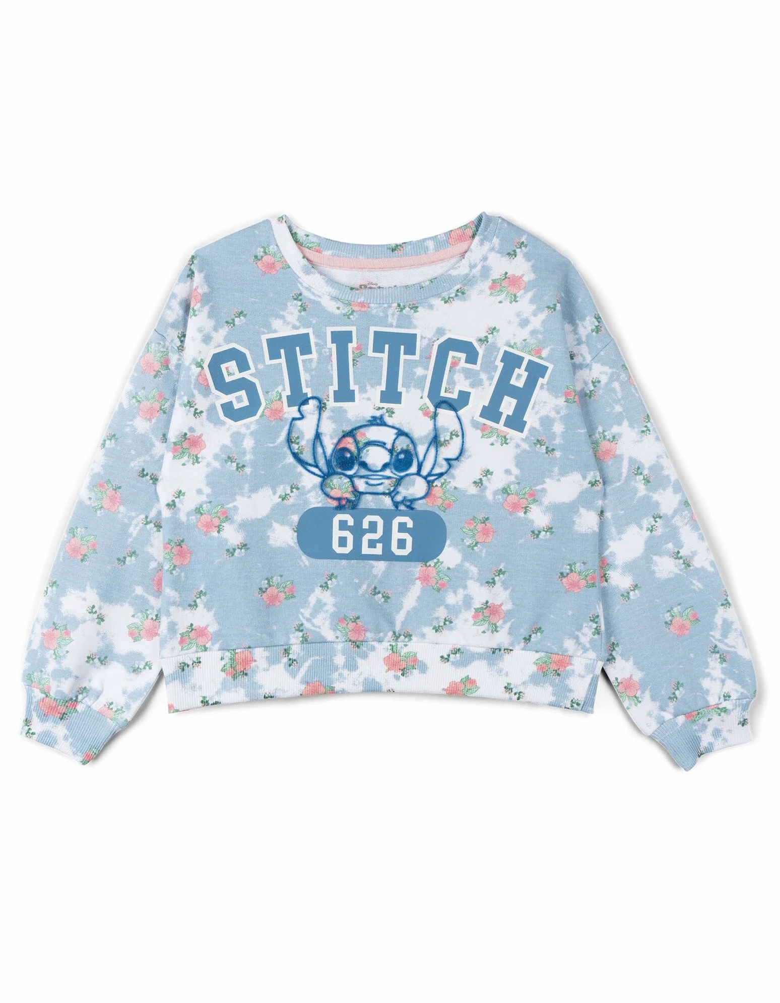 Disney Lilo & Stitch - Sudadera de rizo francés para niñas, camiseta y pantalones cortos, 3 piezas, tallas de niño a niño grande (4T - 10-12)