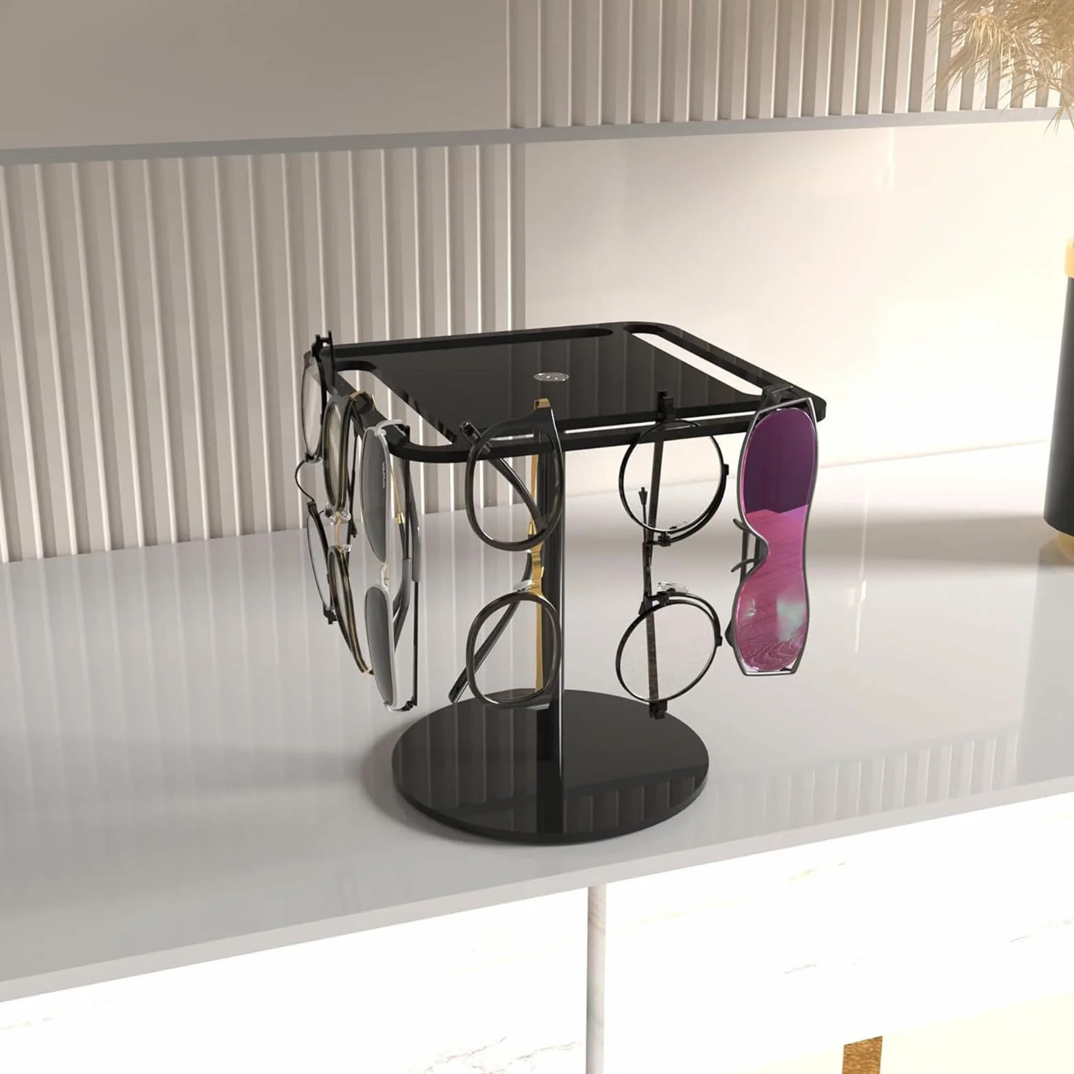 Soporte Giratorio Acrílico para Gafas de Sol, Relojes y Pulseras