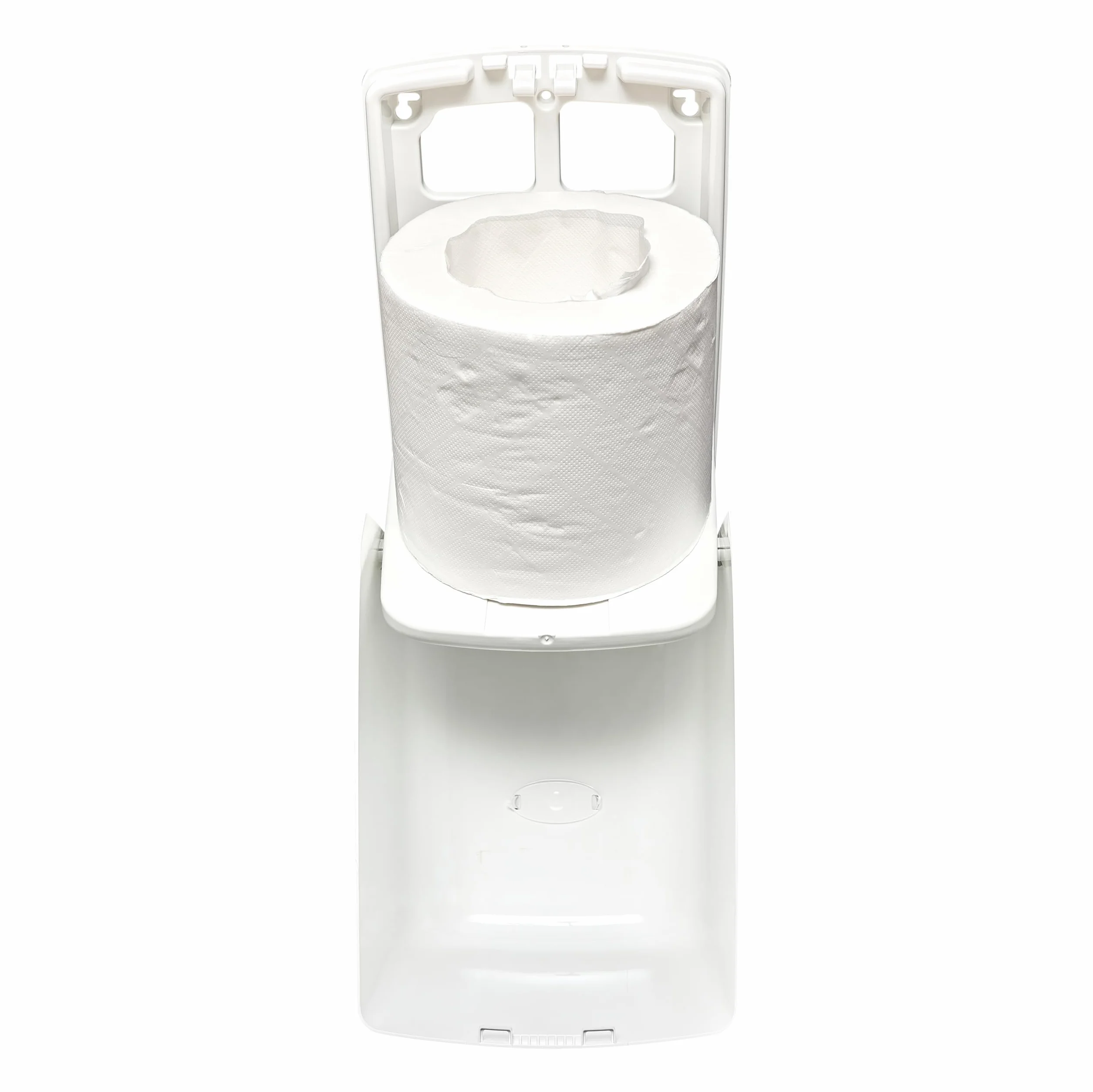 Jofel Dispensador de Papel en Bobina 205mm Mecha en Continuo Bobina Especial Centro Base Carcasa ABS Blanco