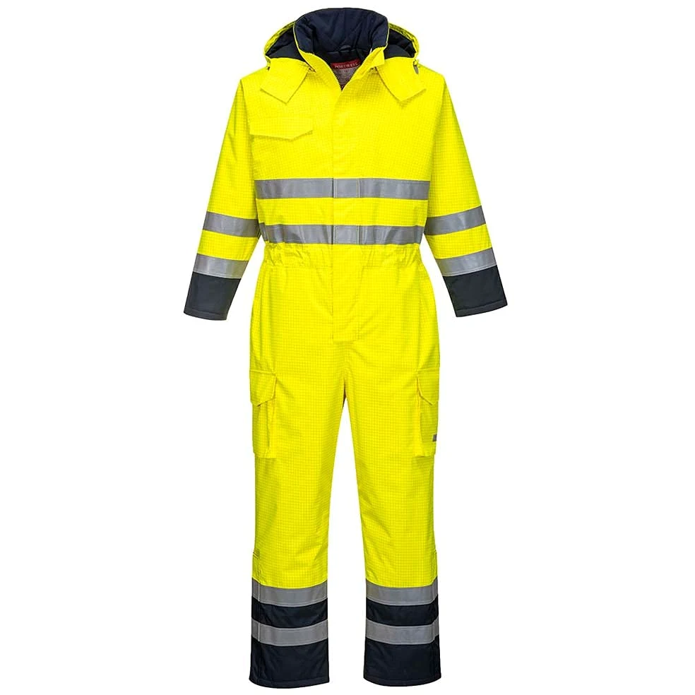 Portwest S775 Mono de trabajo Bizflame Constrast Con Cremallera Reflectante