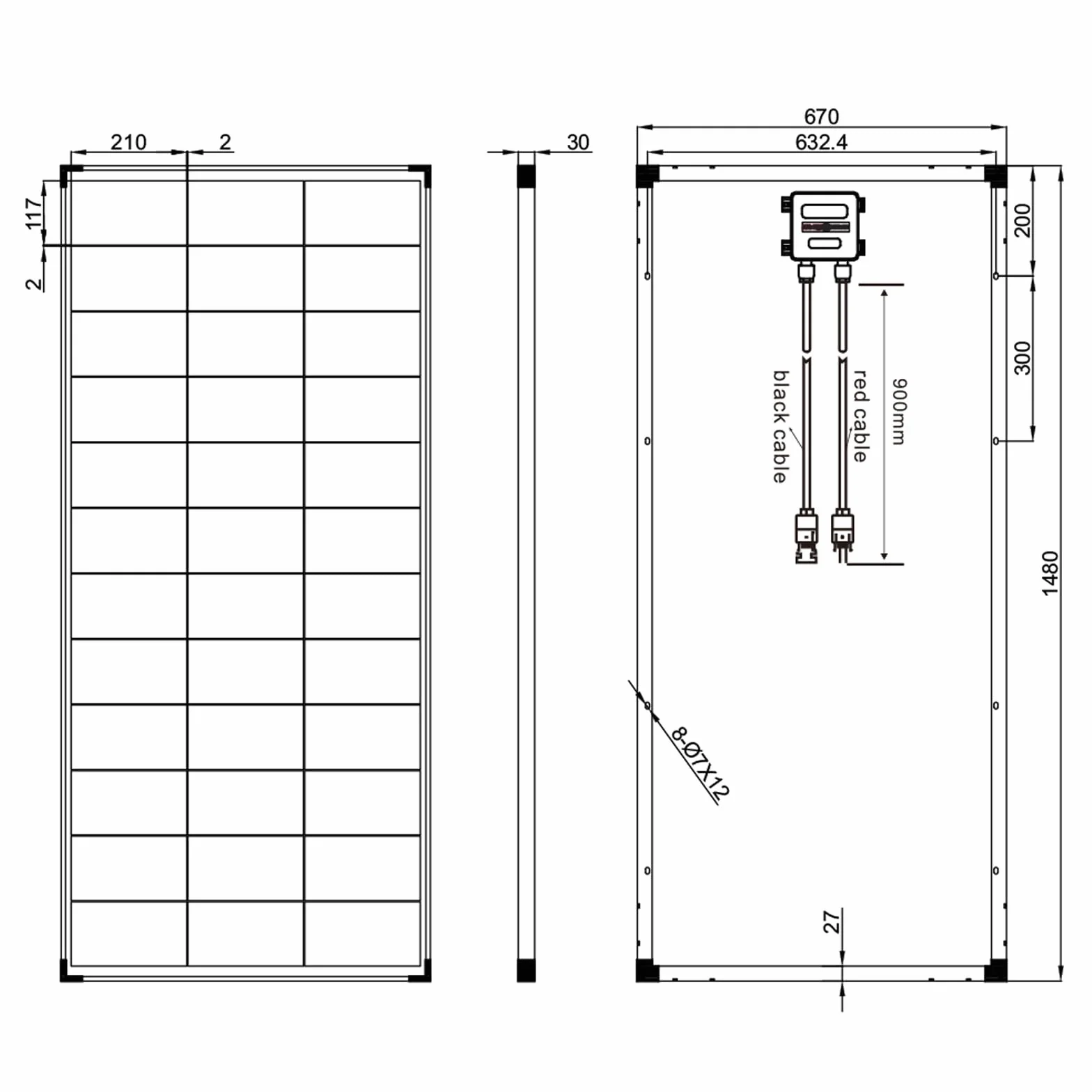 Paneli Solar Monocristalino 200W 12V PERC 9BB do Autocaravanas