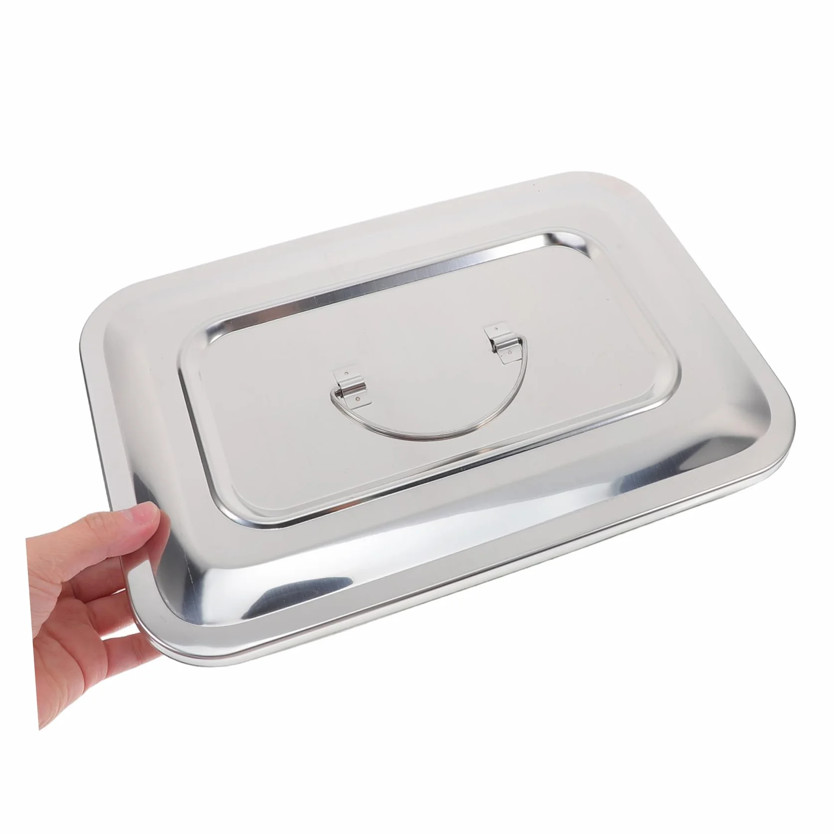 GALPADA Caja de Acero Inoxidable Rectangular 11.5 Pulgadas para Esterilización Médica