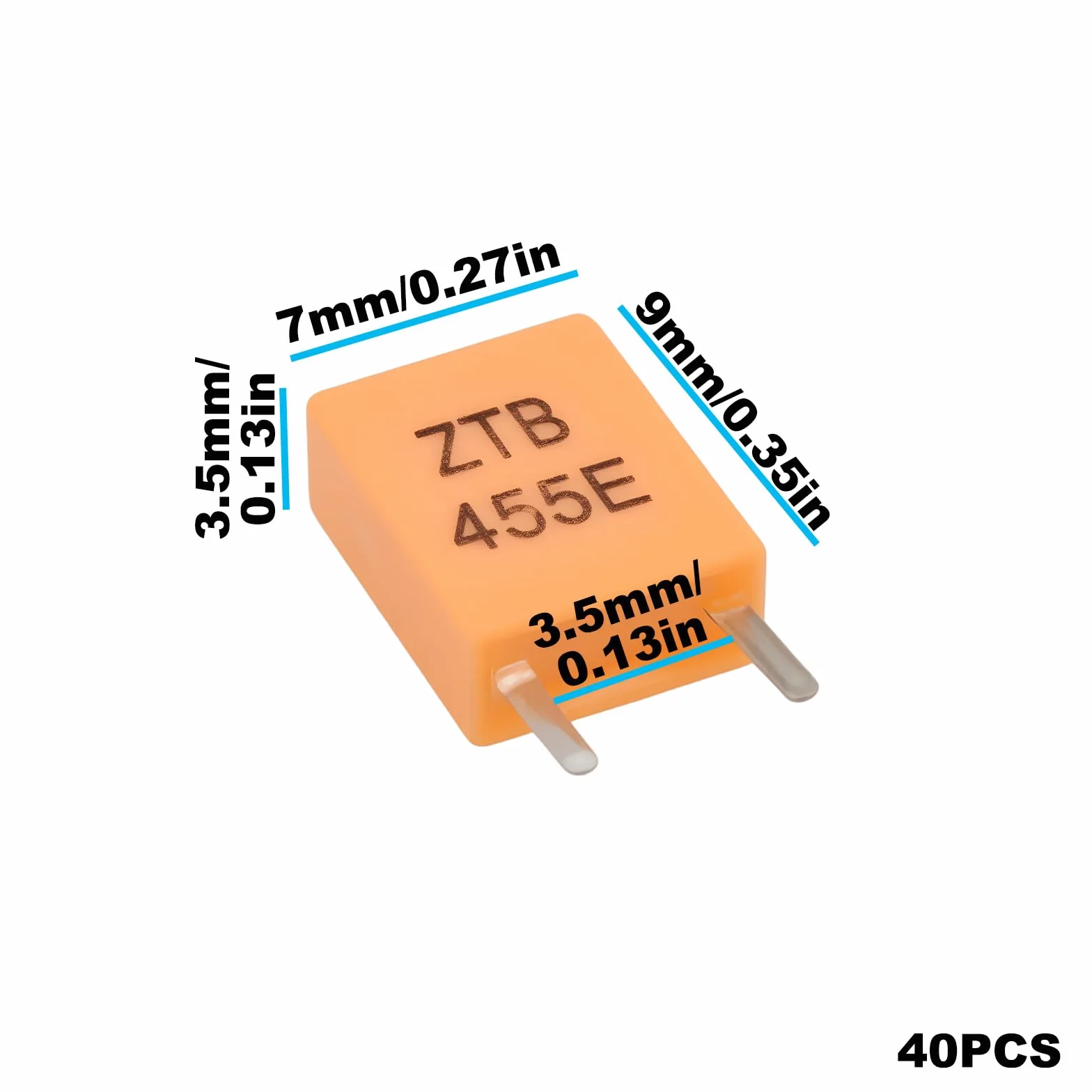 Osciladores de Cristal ZTB455E 455 KHz 40pcs Cerámicos de 2 Pines