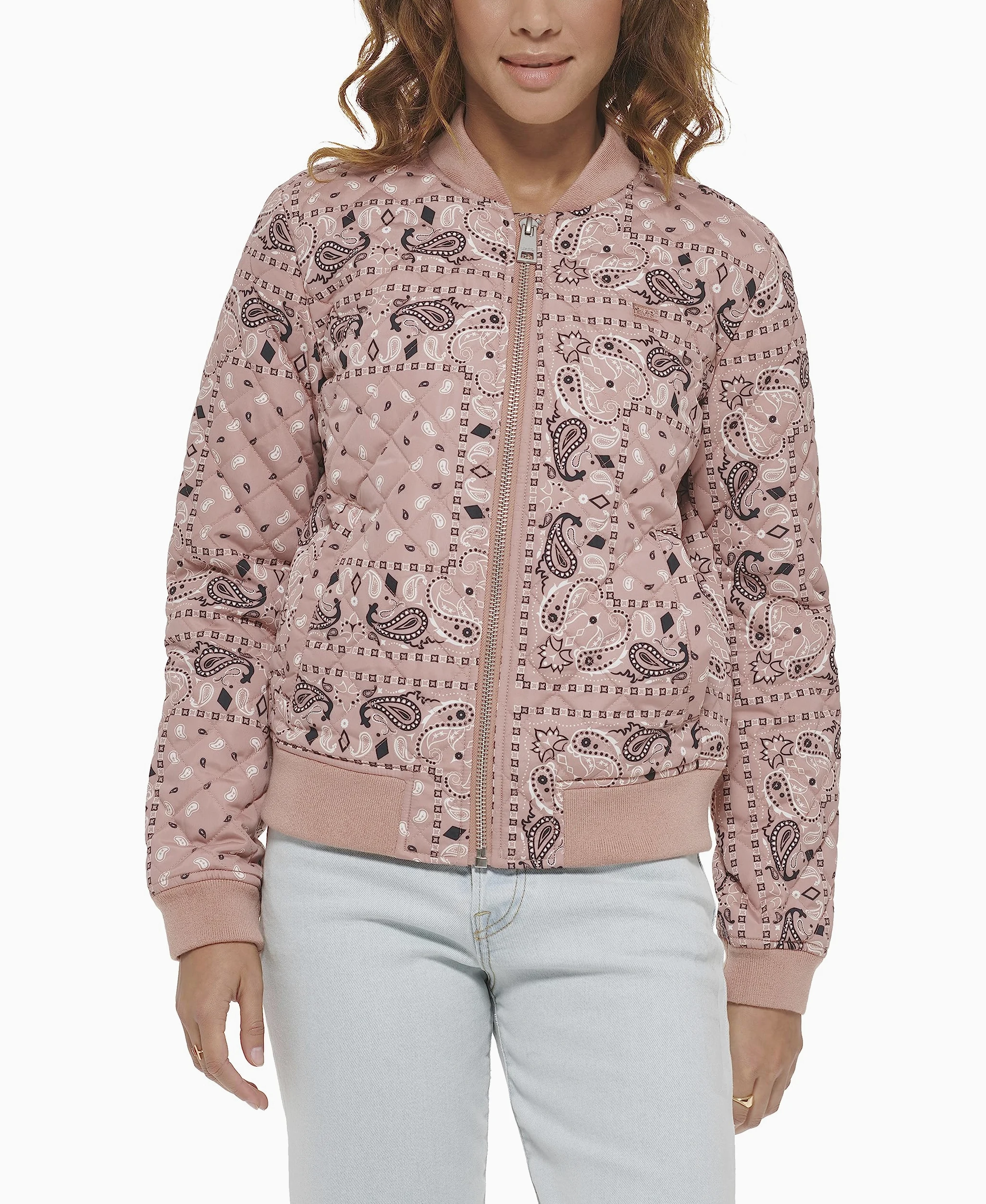 Levi's Chaqueta Bomber Con Patrón de Rombos Chaqueta Mujer