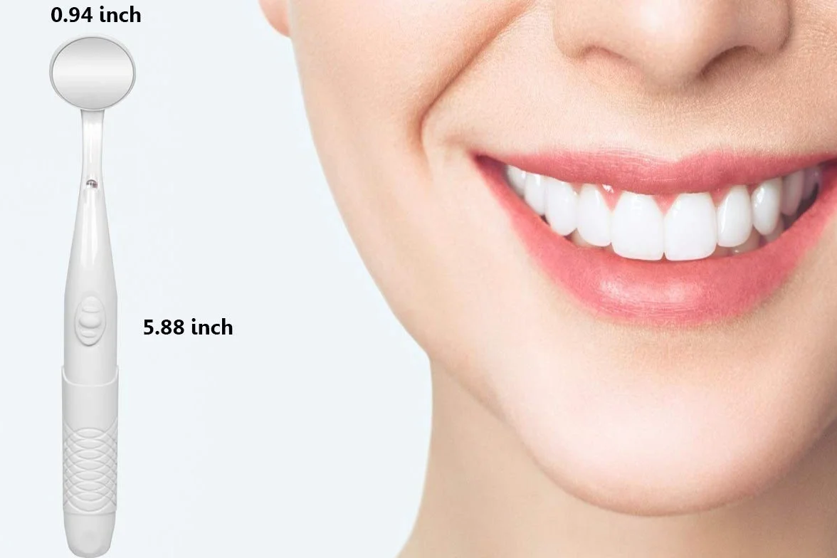 Espejo dental con luz LED, espejo de inspección bucal antivaho para dentistas