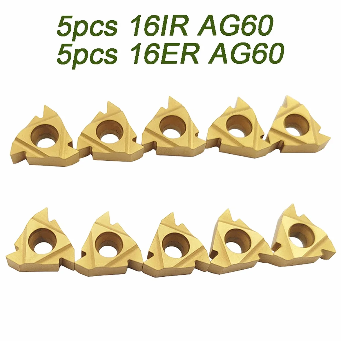Barra de mandrinado 1/2" 5/8" SNR0013M16 + SER1616H16 Soporte torneado rosca interna con 10 insertos carburo 16ER AG60 16IR AG60