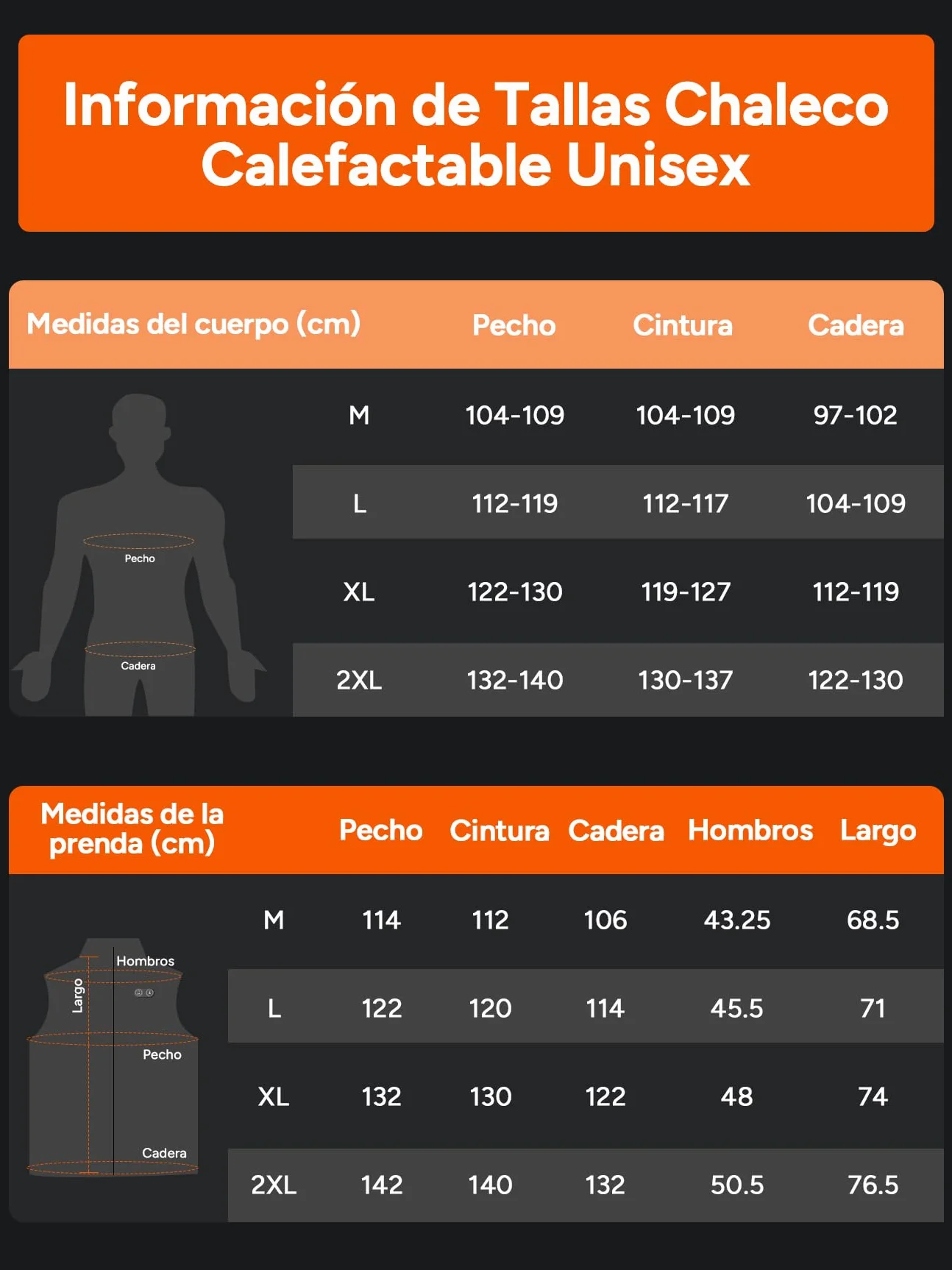 DR.PREPARE Chaleco Calefactable para Hombre y Mujer, Batería de 7,4 V 16000 mAh, 3 Niveles de Calefacción Doble Control 10 Zonas de Calentamiento Chaqueta Térmico para Esquí Pesca Senderismo Camping