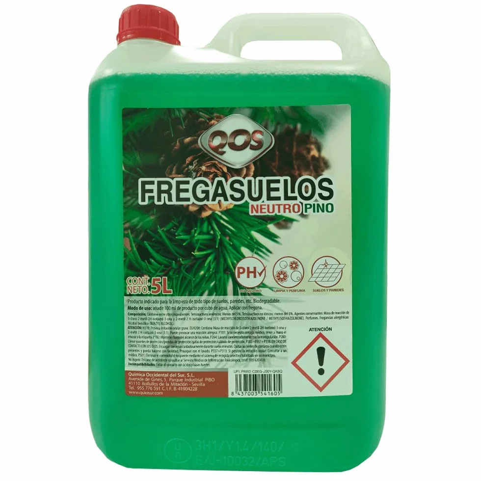 Fregasuelos ph neutro pino 5 litros Caja 3 garrafas