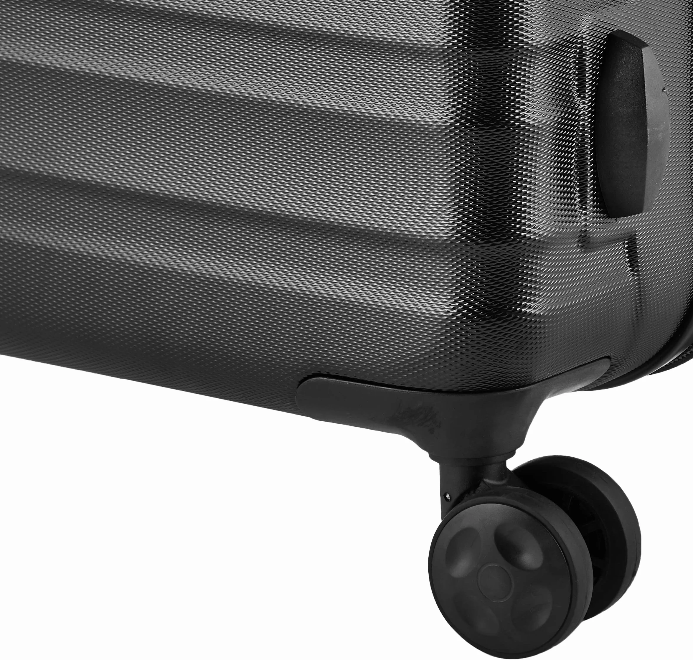 Amazon Basics Maleta Rígida Pequeña Equipaje de Mano Extensible ABS 4 Ruedas Giratorias 55x37,5x25,5cm Negro