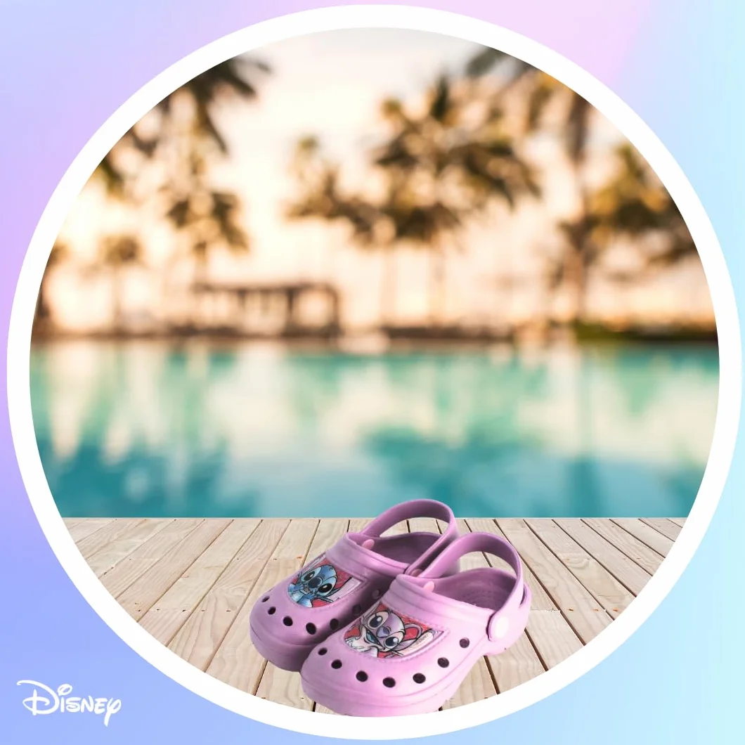 Disney Stitch Zuecos para Niñas, Diseño Stitch y Angel Sandalias de Verano para Niñas, Tallas EU 22 a 33