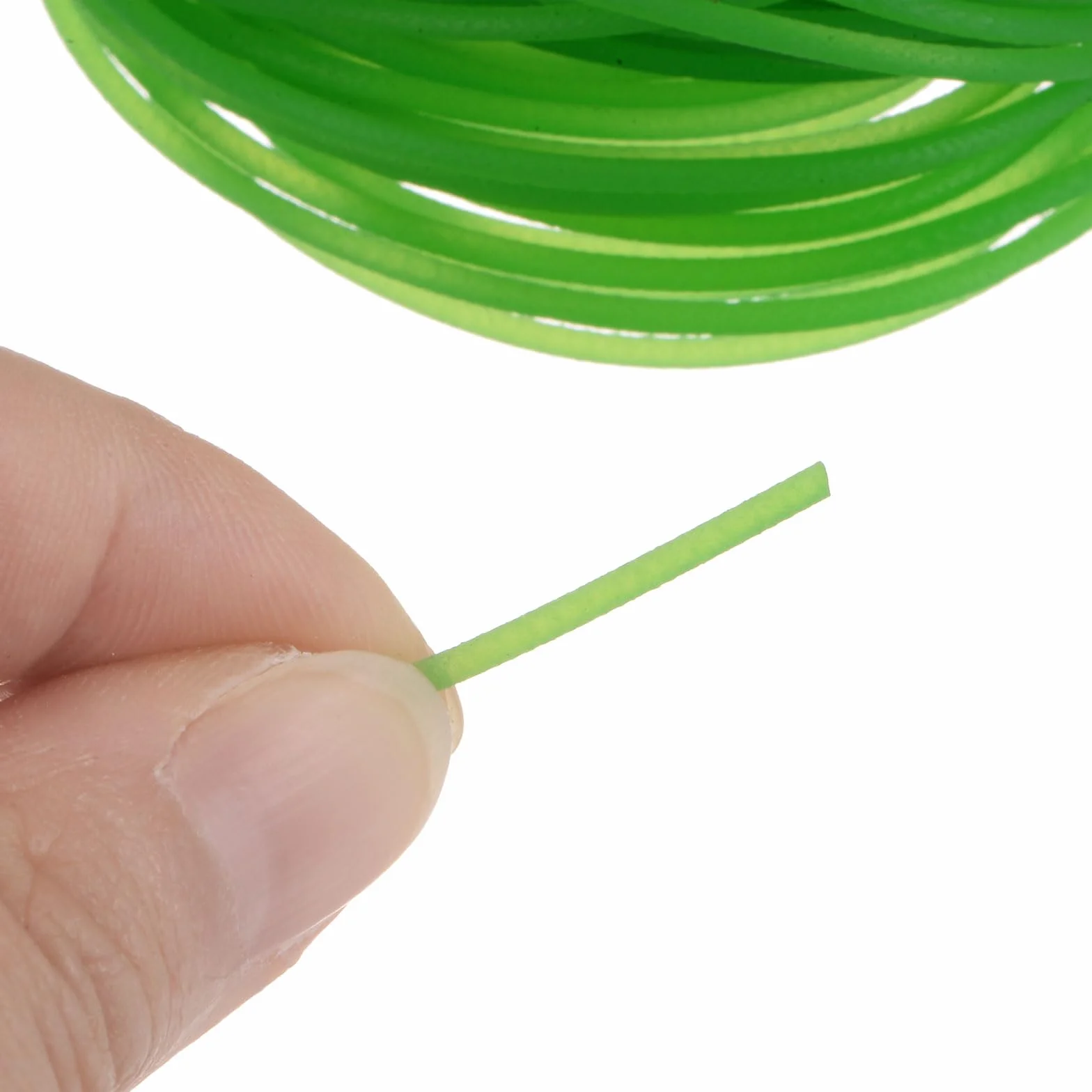 sourcing map Poliuretano Redondas Correas 1,5mm 32,8 Pies (10 Metros) Longitud Rugosa Superficie PU Uretano Correa Transmisión, Verde