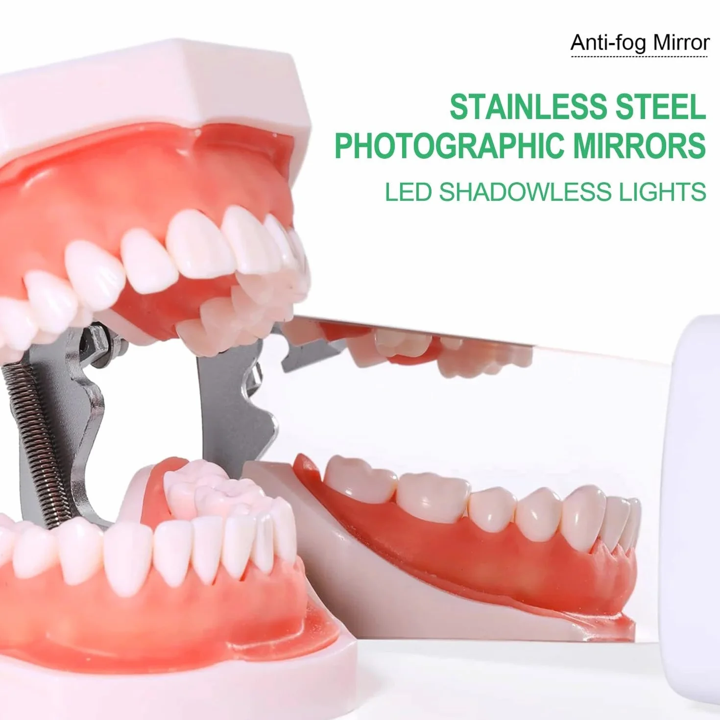 Espejos Intraorales de Acero Inoxidable Anti-Fog para Dentista, Libre de Niebla Fotografía