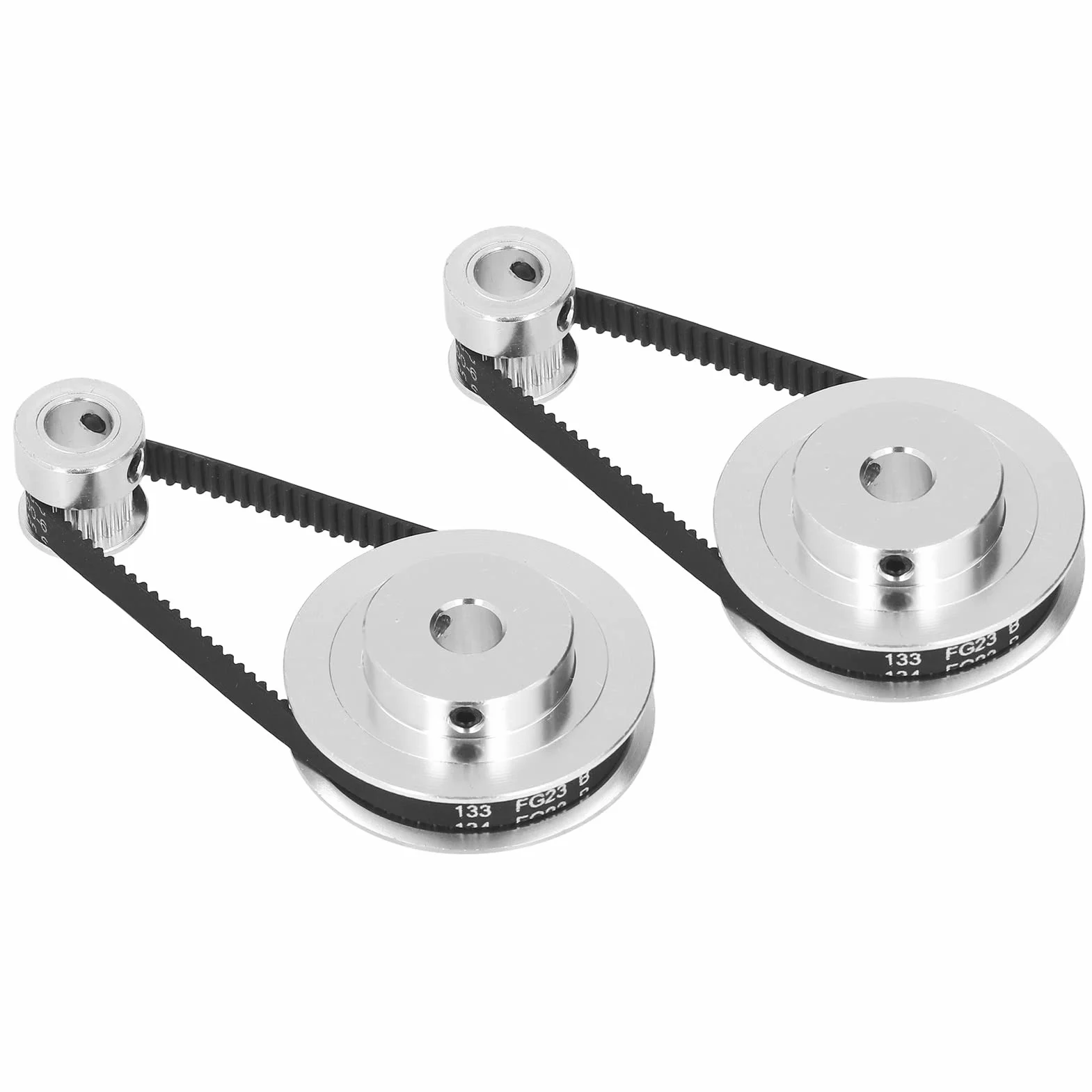 Paquete de 2 Ruedas Síncronas Correa de Distribución Cerrada Elástica 20T 60T Polea de Aleación de Aluminio 200mm 6mm 8mm