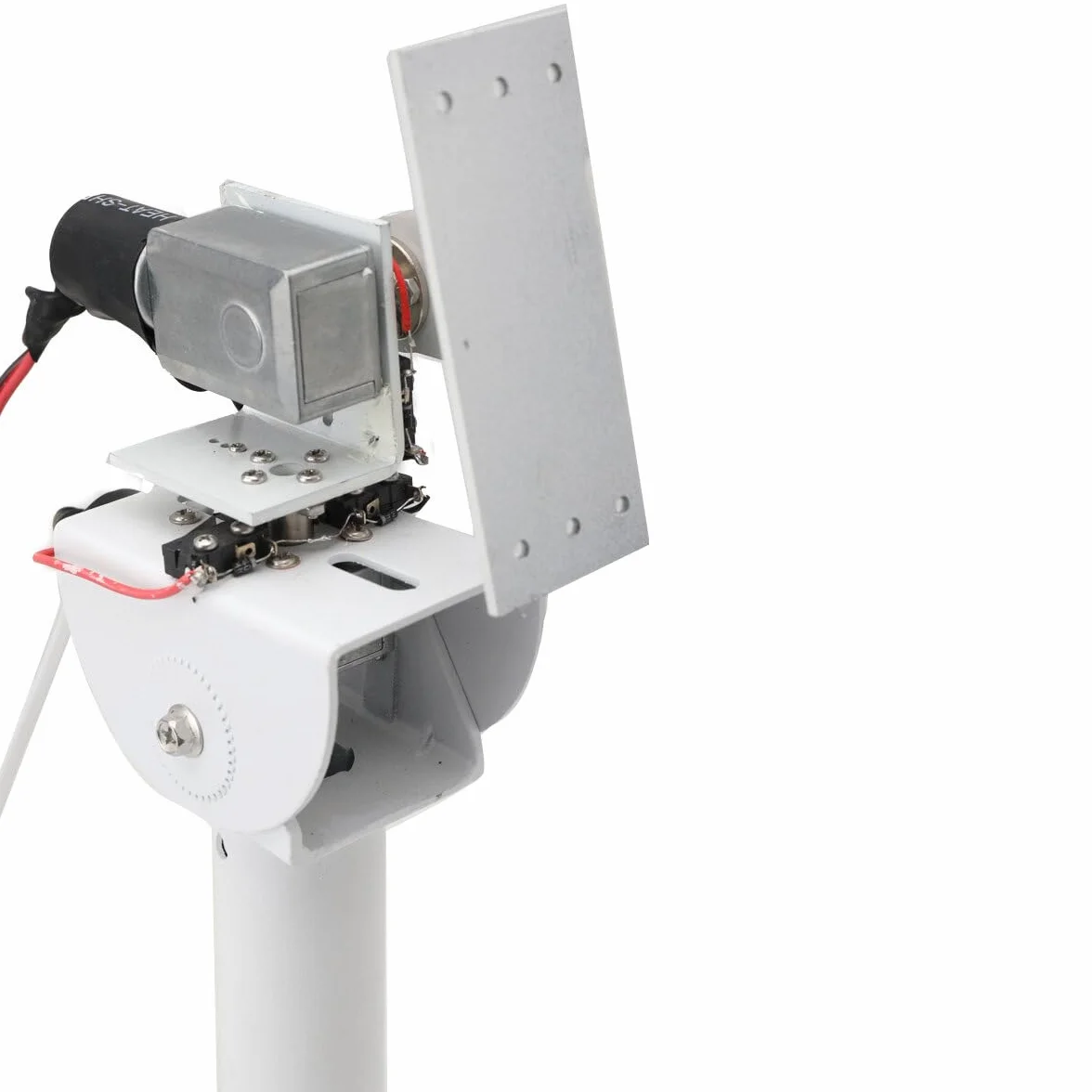 Bricolaje 30 W Dos ejes giratorio Cardán Solar Tracking Robot vigilancia alto par motor engranaje helicoidal