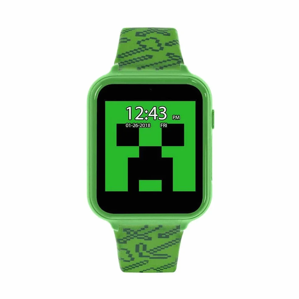 Minecraft Reloj Inteligente con cámara MIN4045ARG Verde Correa, Verde, Moderno