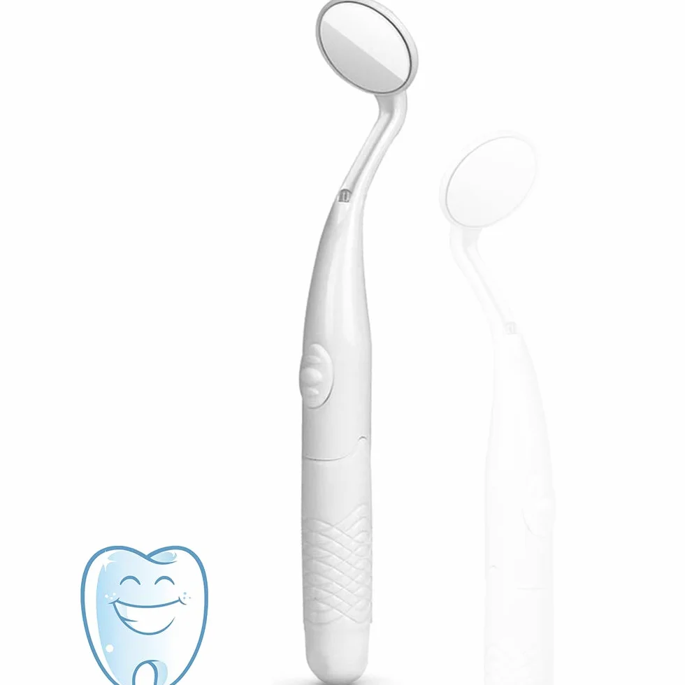 Espejo dental con luz LED, espejo de inspección bucal antivaho para dentistas